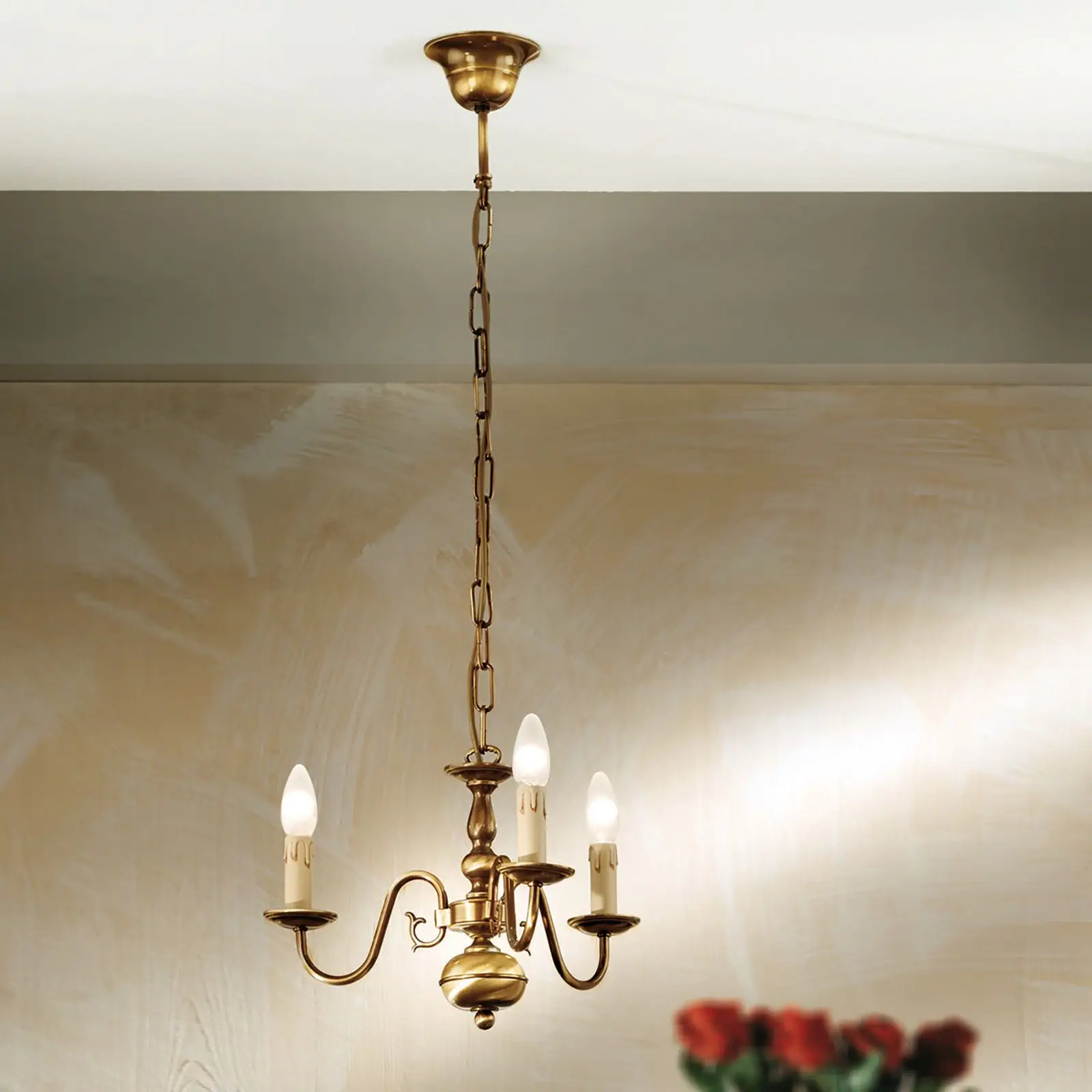 Luster FLÄMISCH, 3 izvora svetla, patina