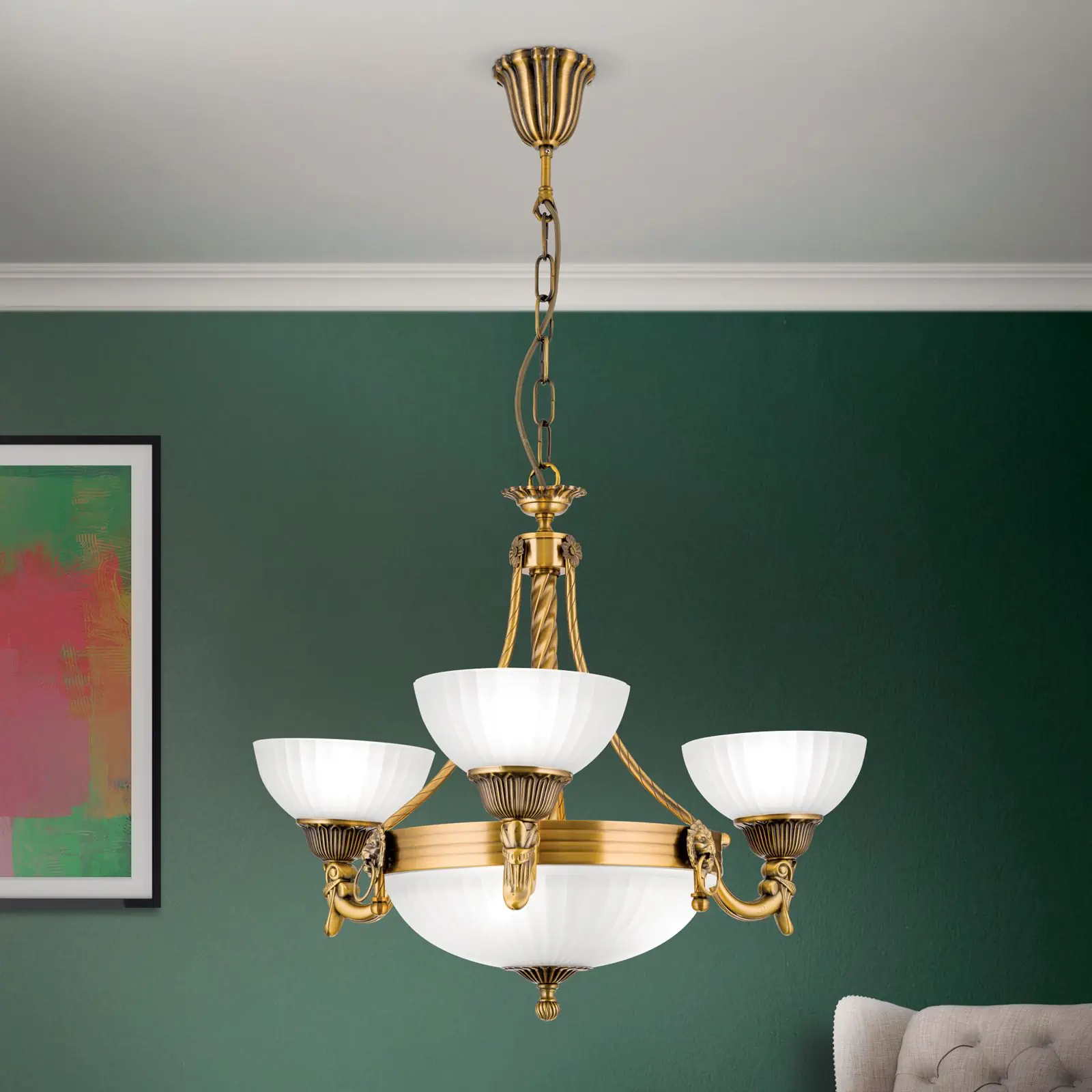 Luster ROCCA, 6 izvora svetla, bronza