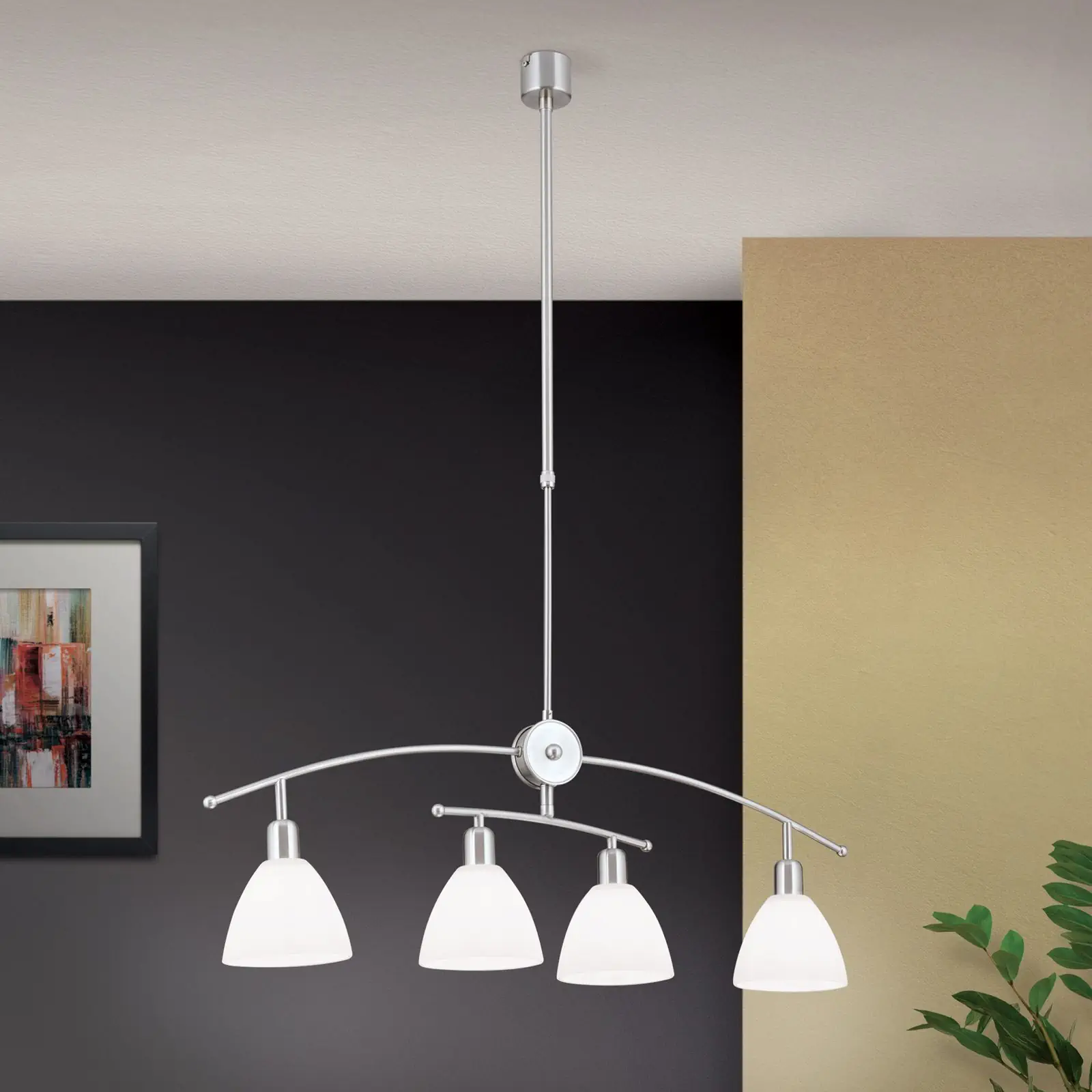 Luster SUSAN, 4 izvora svetla, satinirana završna obrada