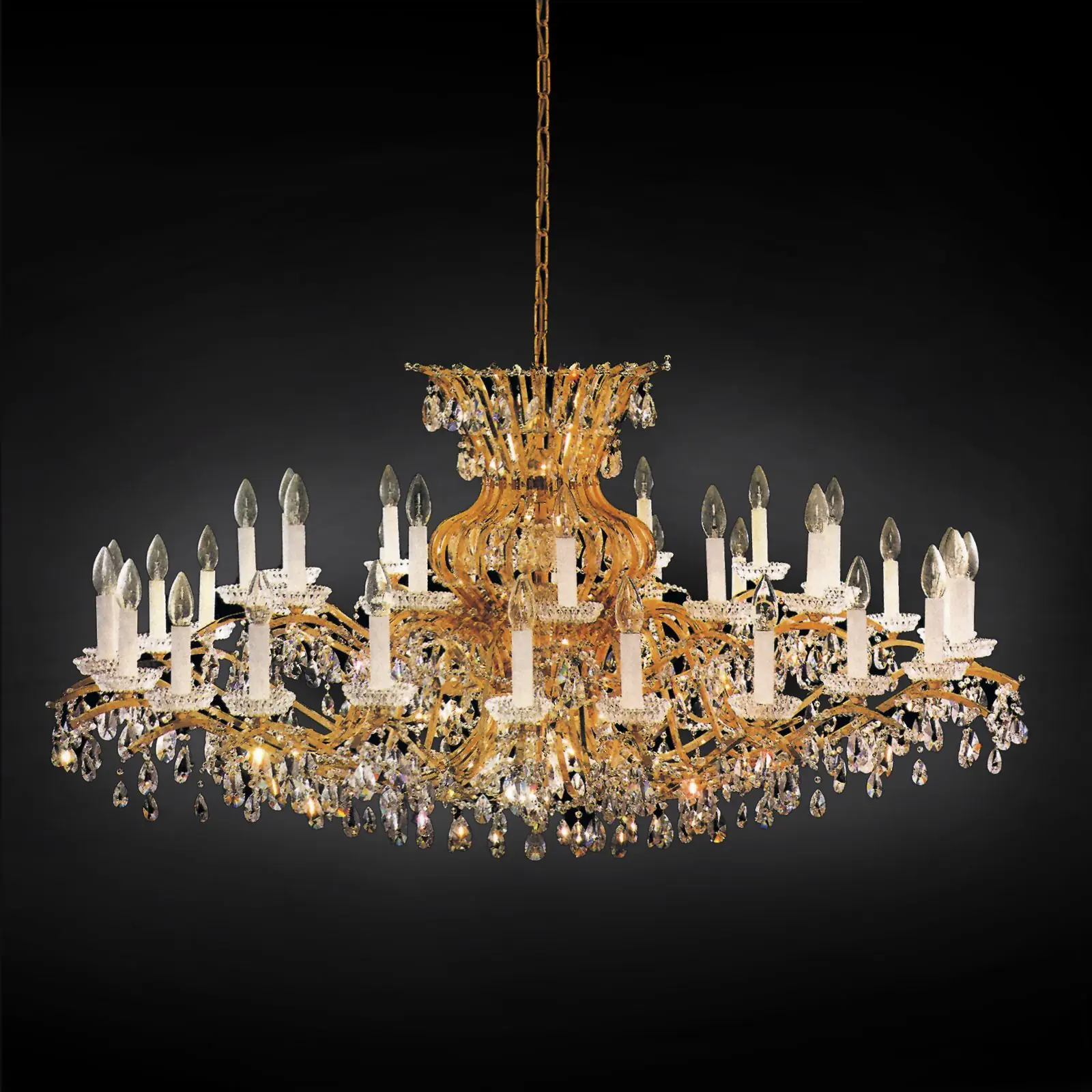 Luster HIROHITO, 36 izvora svetla, zlatni