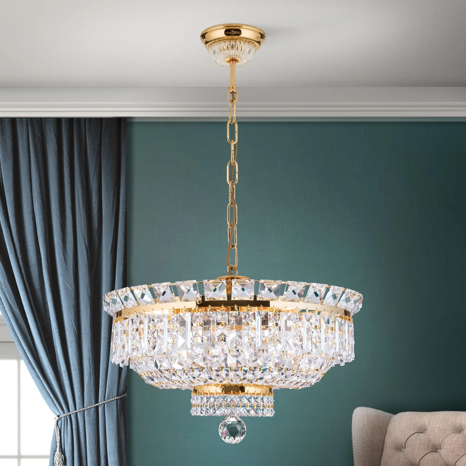 Luster Ambassador, Ø 45 cm, pozlaćen 24-karatnim zlatom