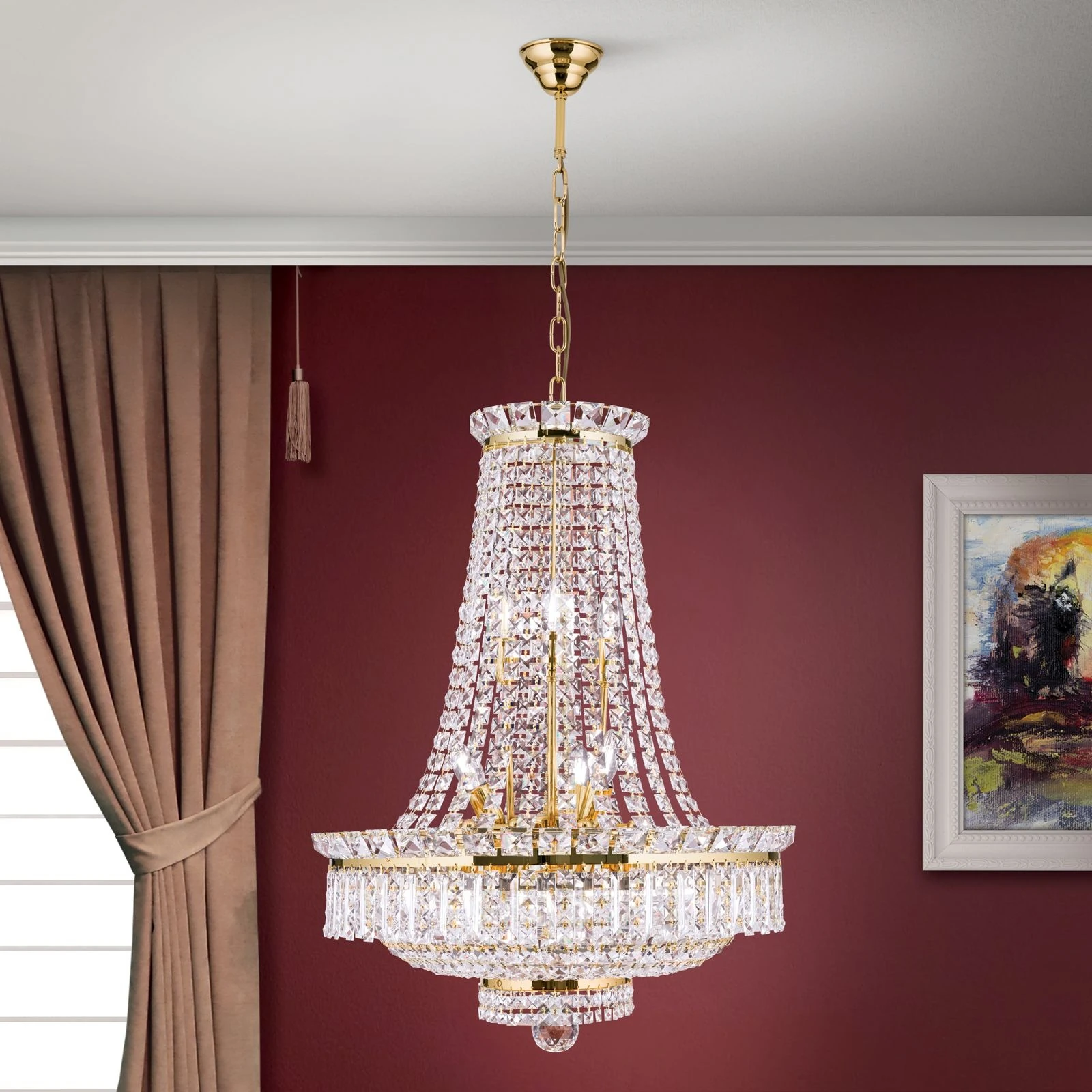 Luster Ambassador, sa 15 izvora svetla, pozlaćen 24-karatnim zlatom