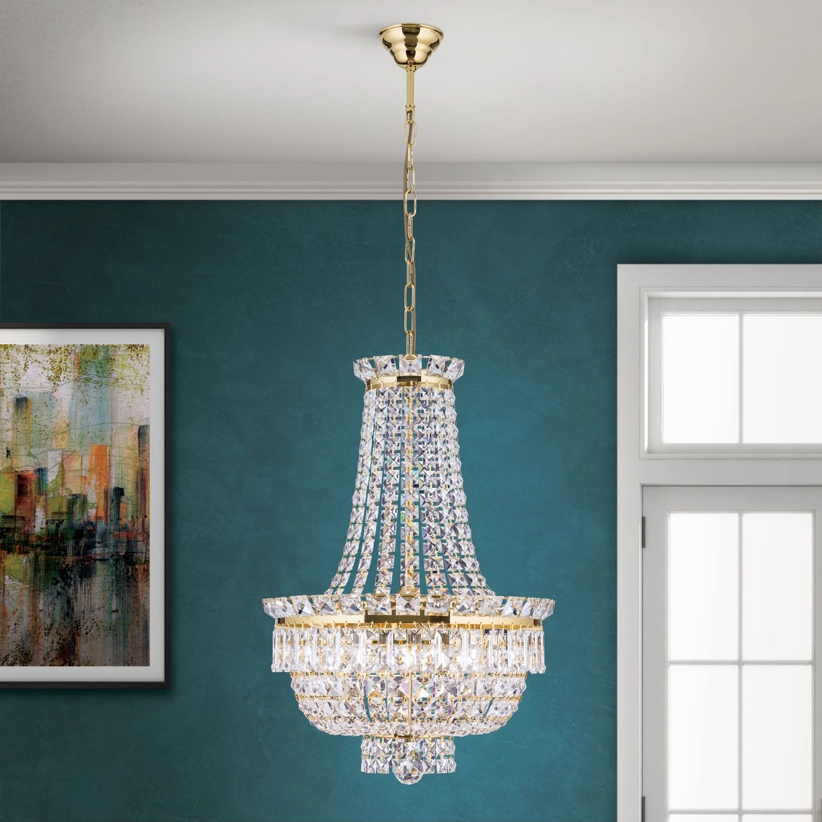 Luster Ambassador, sa 9 izvora svetla, pozlaćen 24-karatnim zlatom