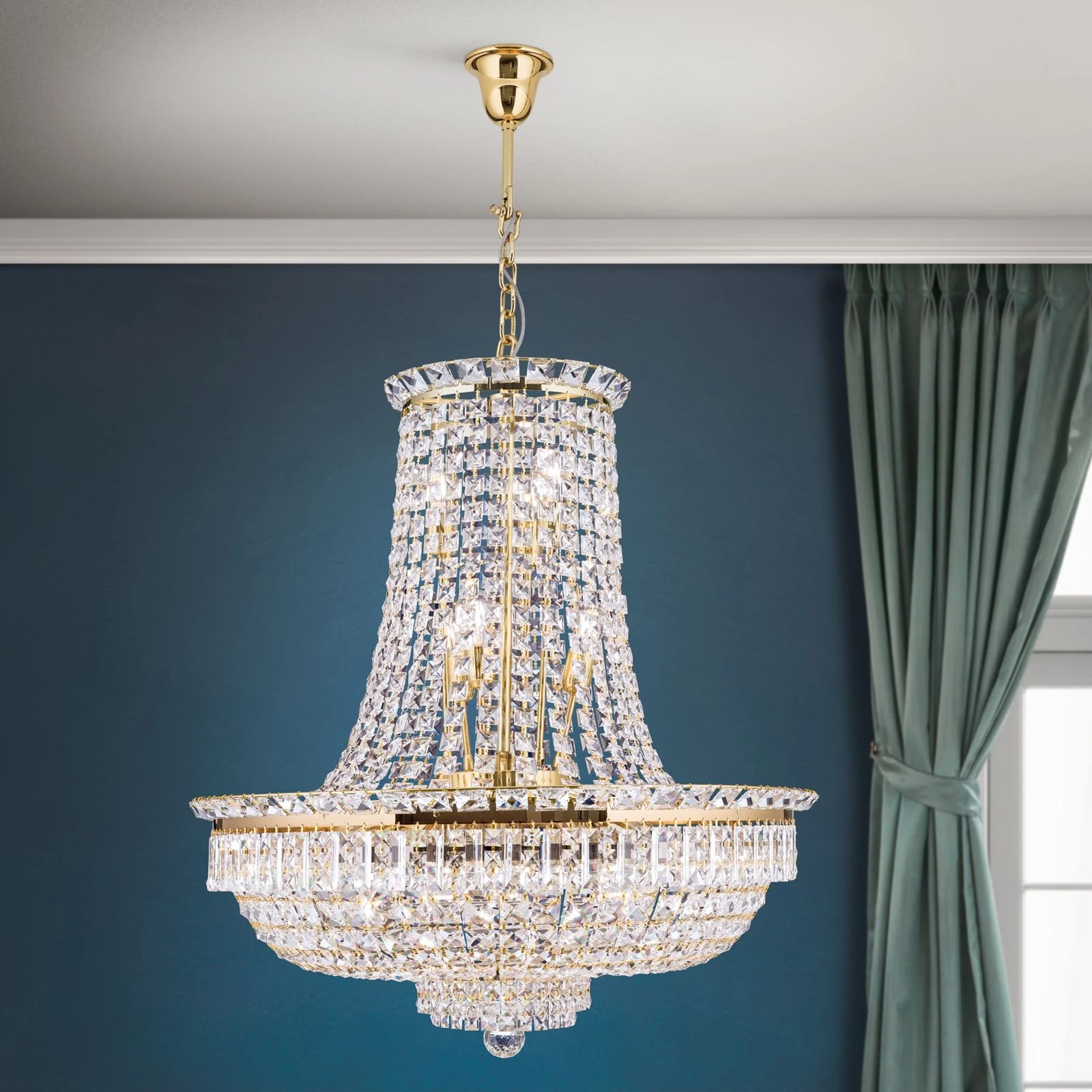 Luster Ambassador, sa 21 izvora svetla, pozlaćen 24-karatnim zlatom