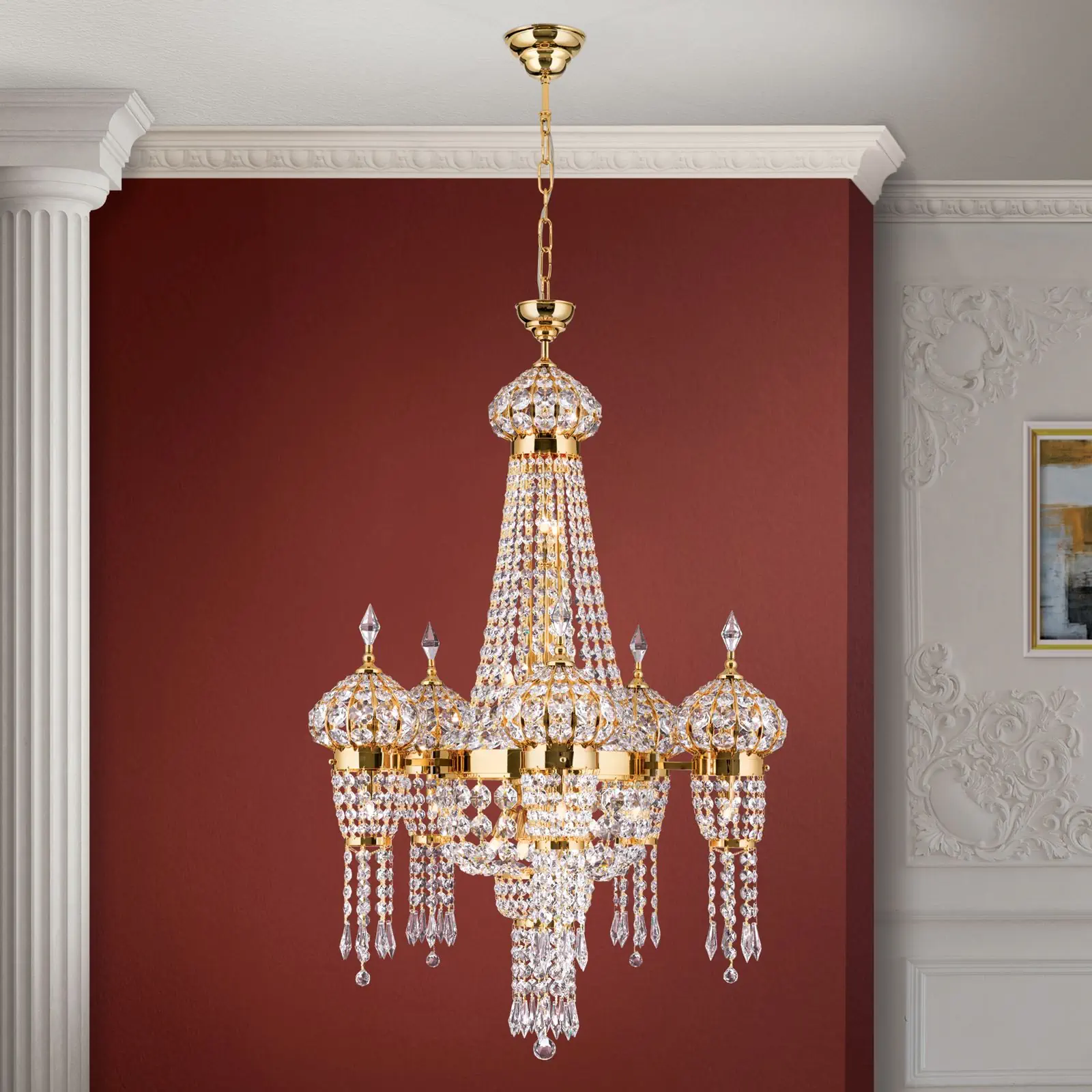 Luster ORIENTAL, 24 izvora svetla, zlatni