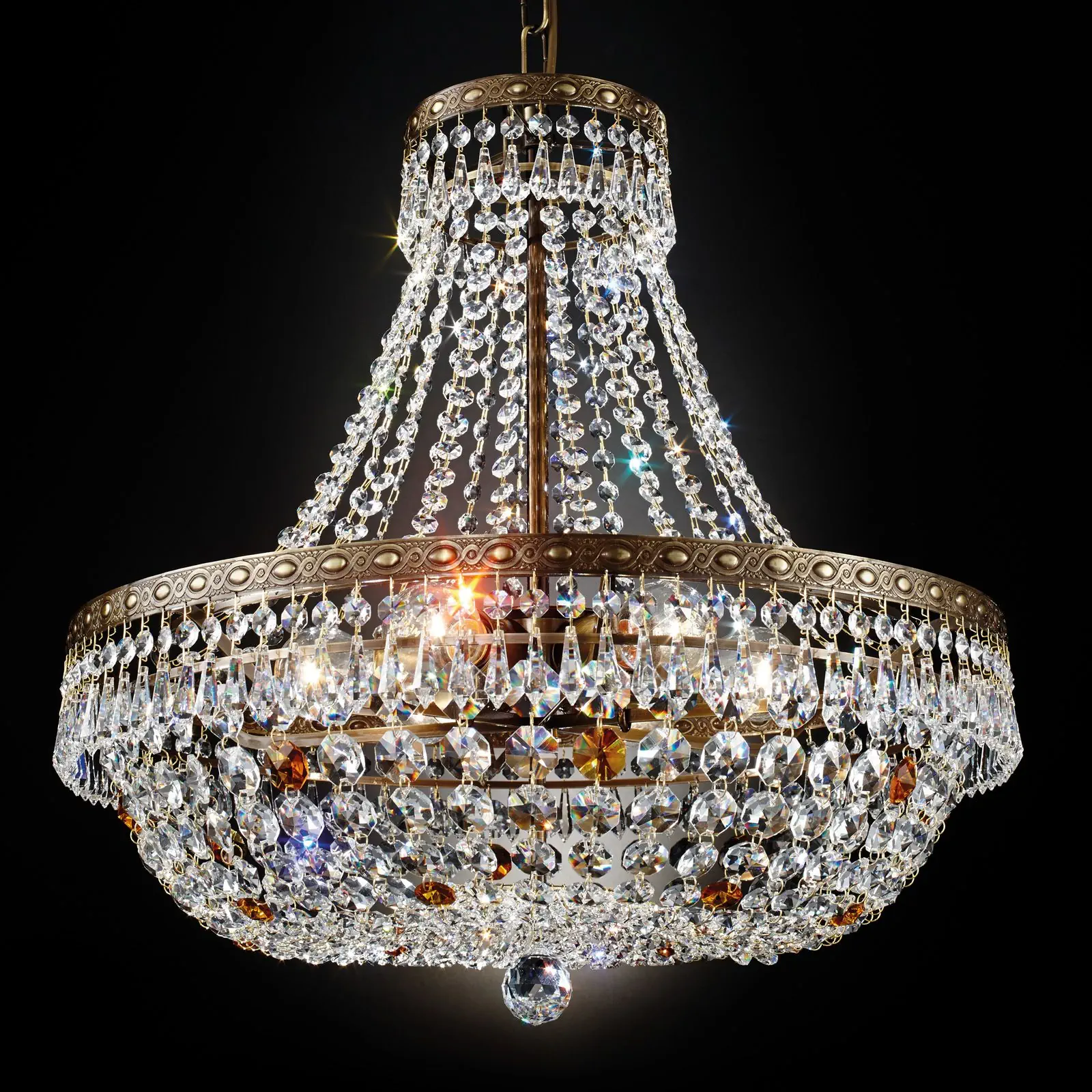 Luster SHERATON, 6 izvora svetla, patina, 55 cm