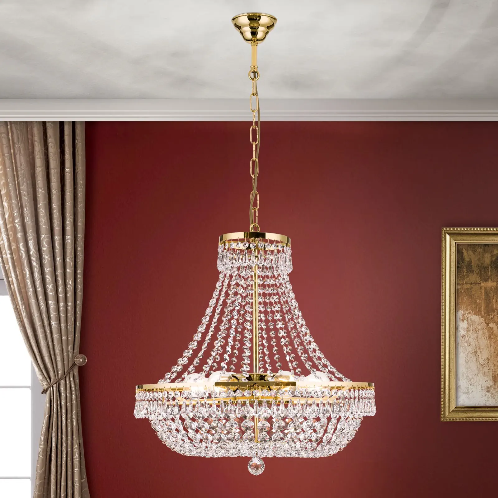 Luster SHERATON, 55cm, 24-karatno pozlaćen