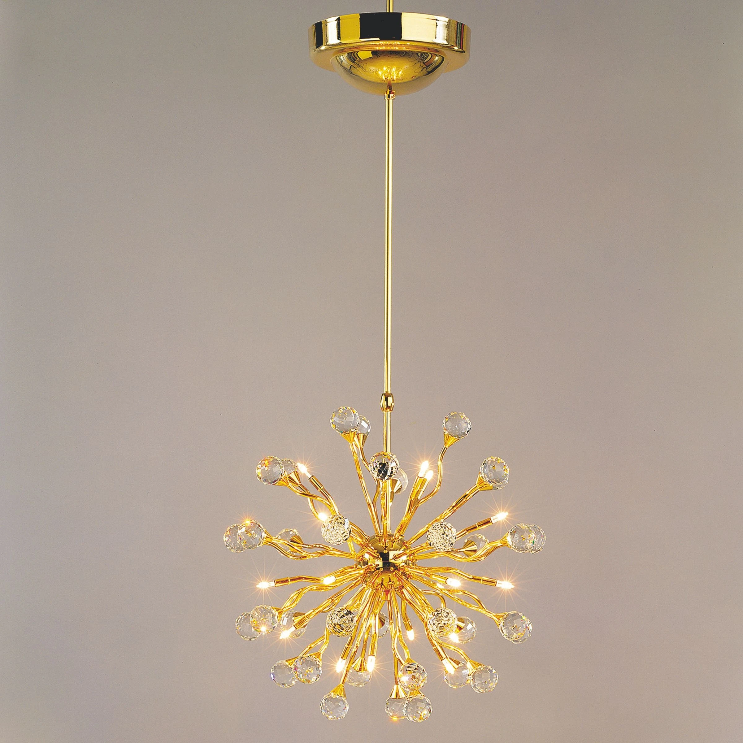 Luster GALAXY, 18 izvora svetla, 24-karatno pozlaćeno