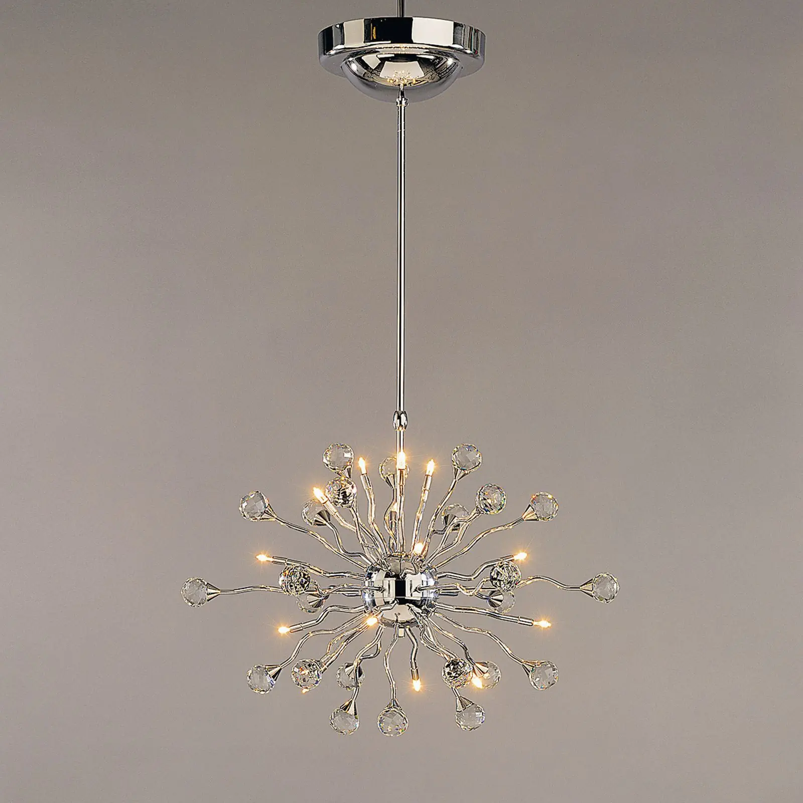 Ovalni luster GALAXY, 15 svetala, hrom