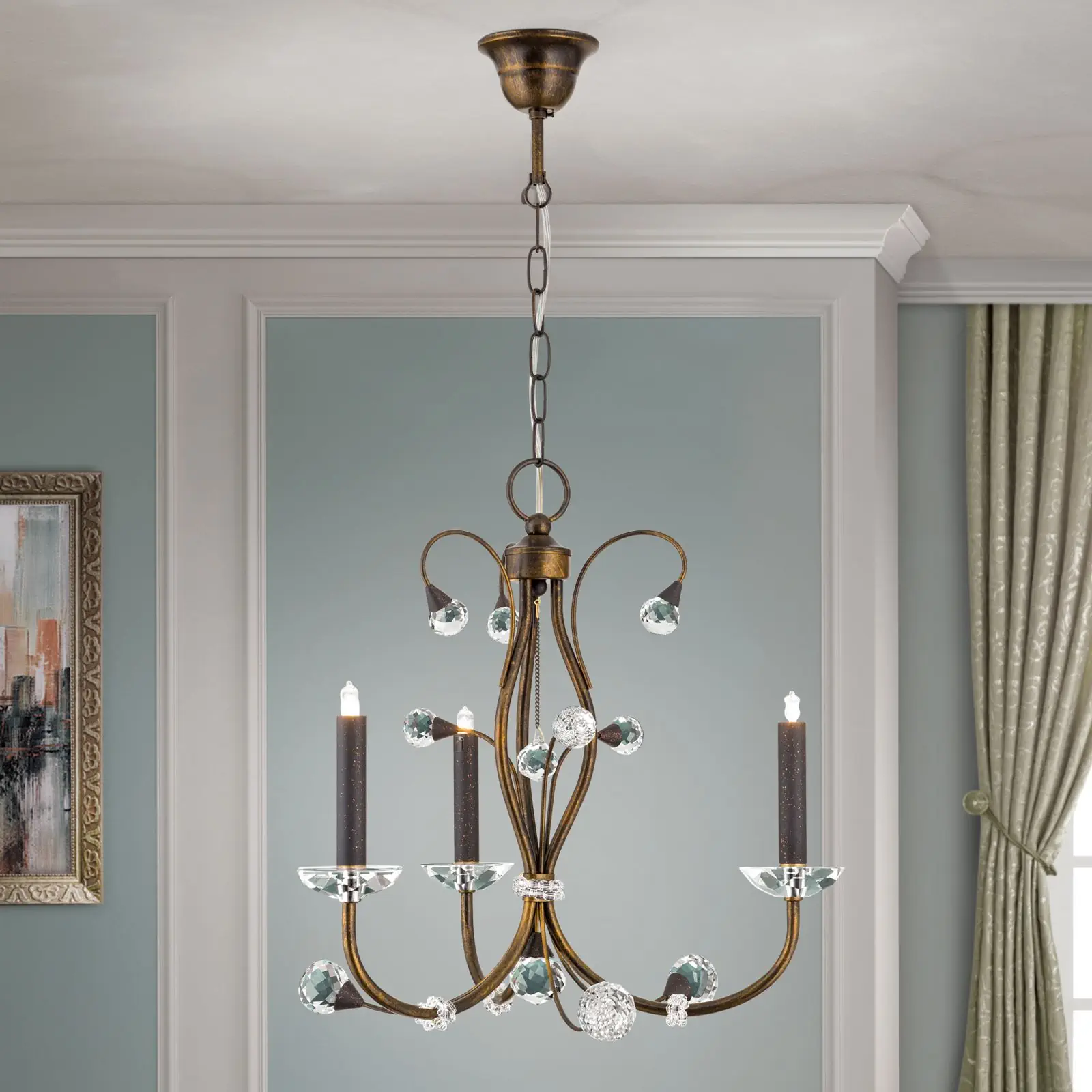 Luster EREMITAGE, 3 izvora svetla, antik