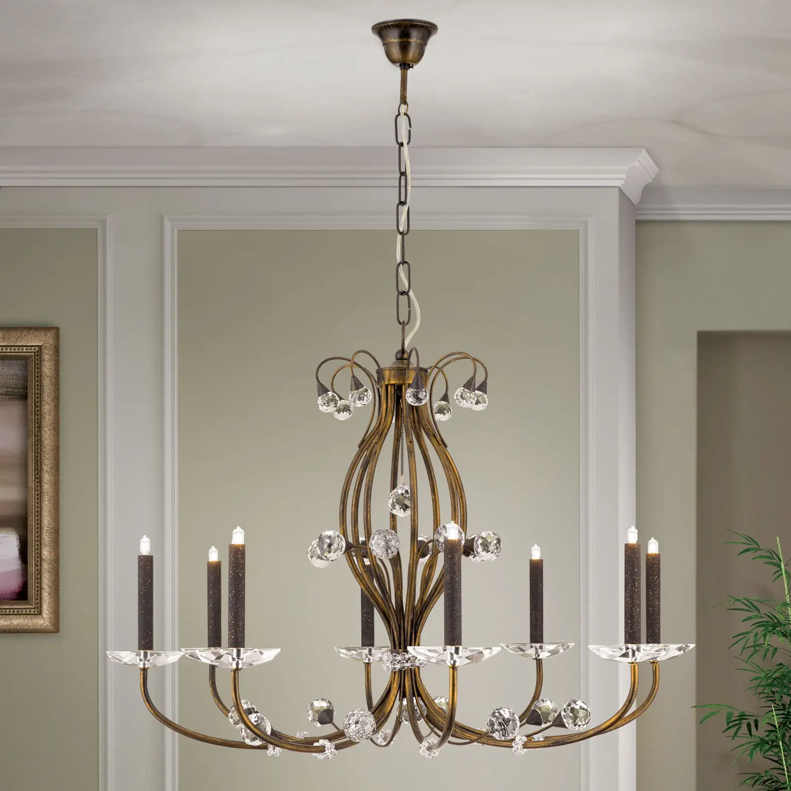 Luster EREMITAGE, 8 izvora svetla, antik