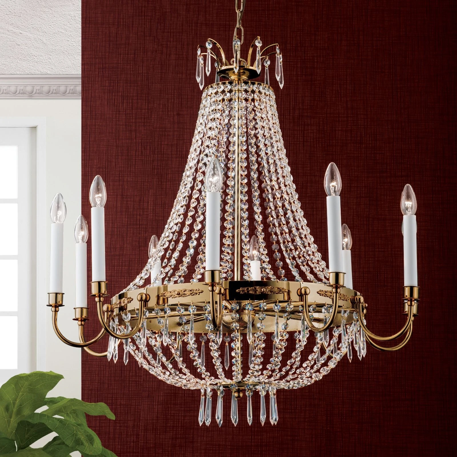 Luster EMPIRE CRYSTAL, Ø 80 cm, 24-karatno pozlaćeno