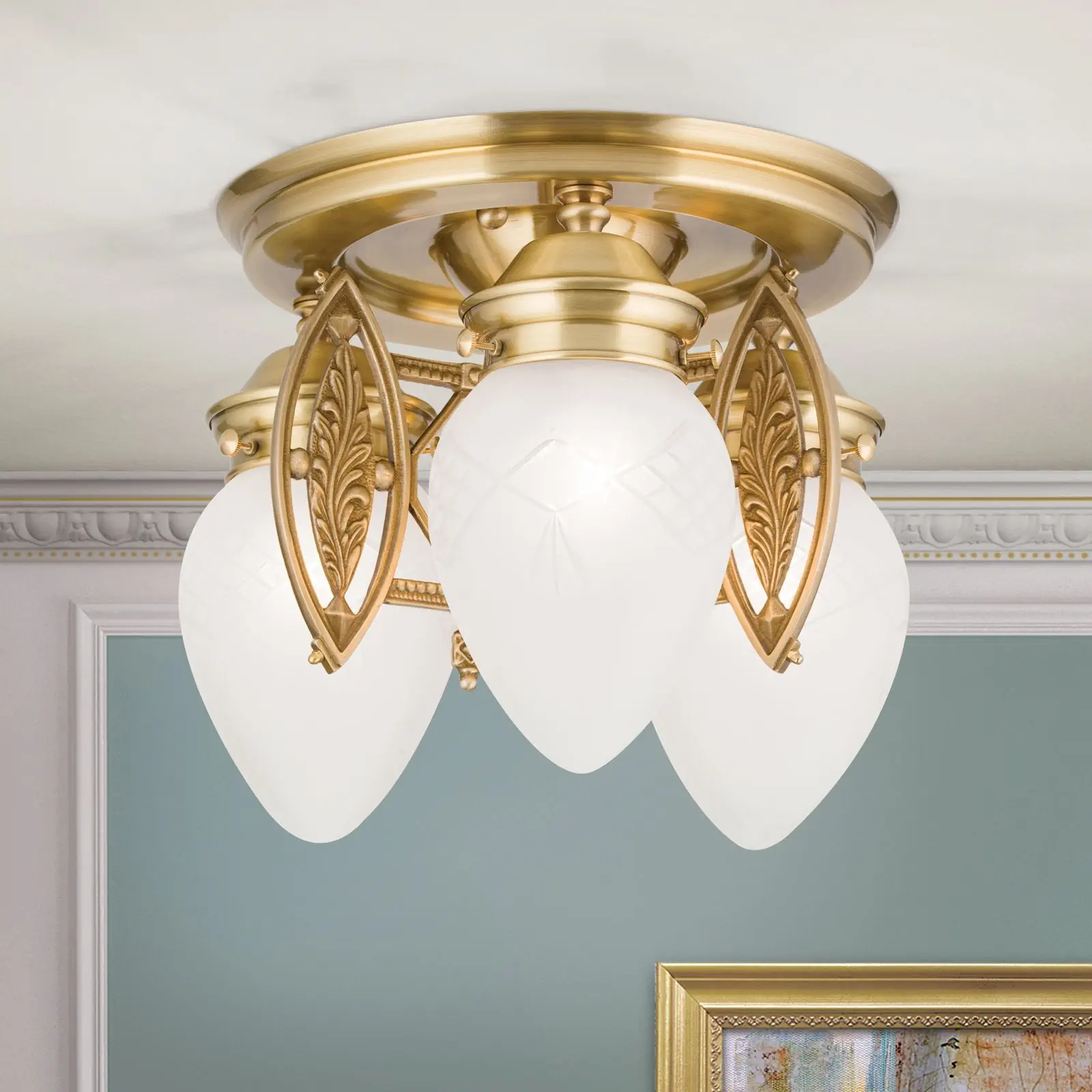 Plafonski luster BUDAPEST, sa 3 izvora svetla, bronza