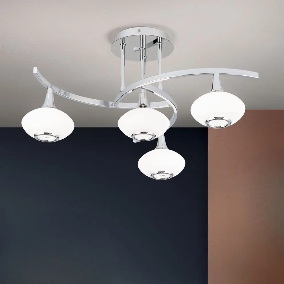 Plafonska lampa LIA, hrom, sa 4 izvora svetla