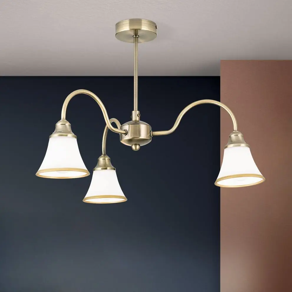 Plafonski luster MAJA, sa 3 izvora svetla, patina