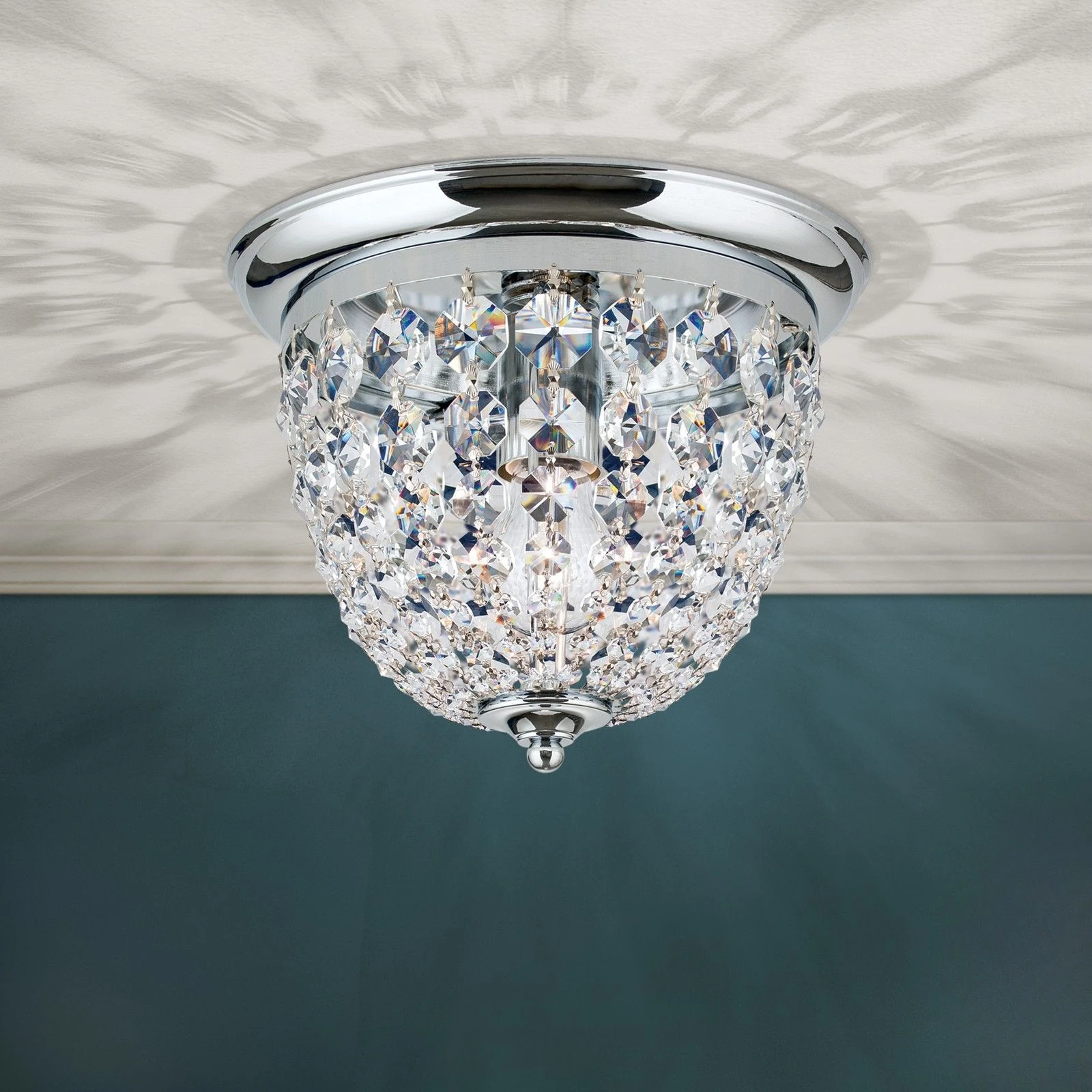 Plafonska lampa PLAFOND, Ø 26 cm, hrom