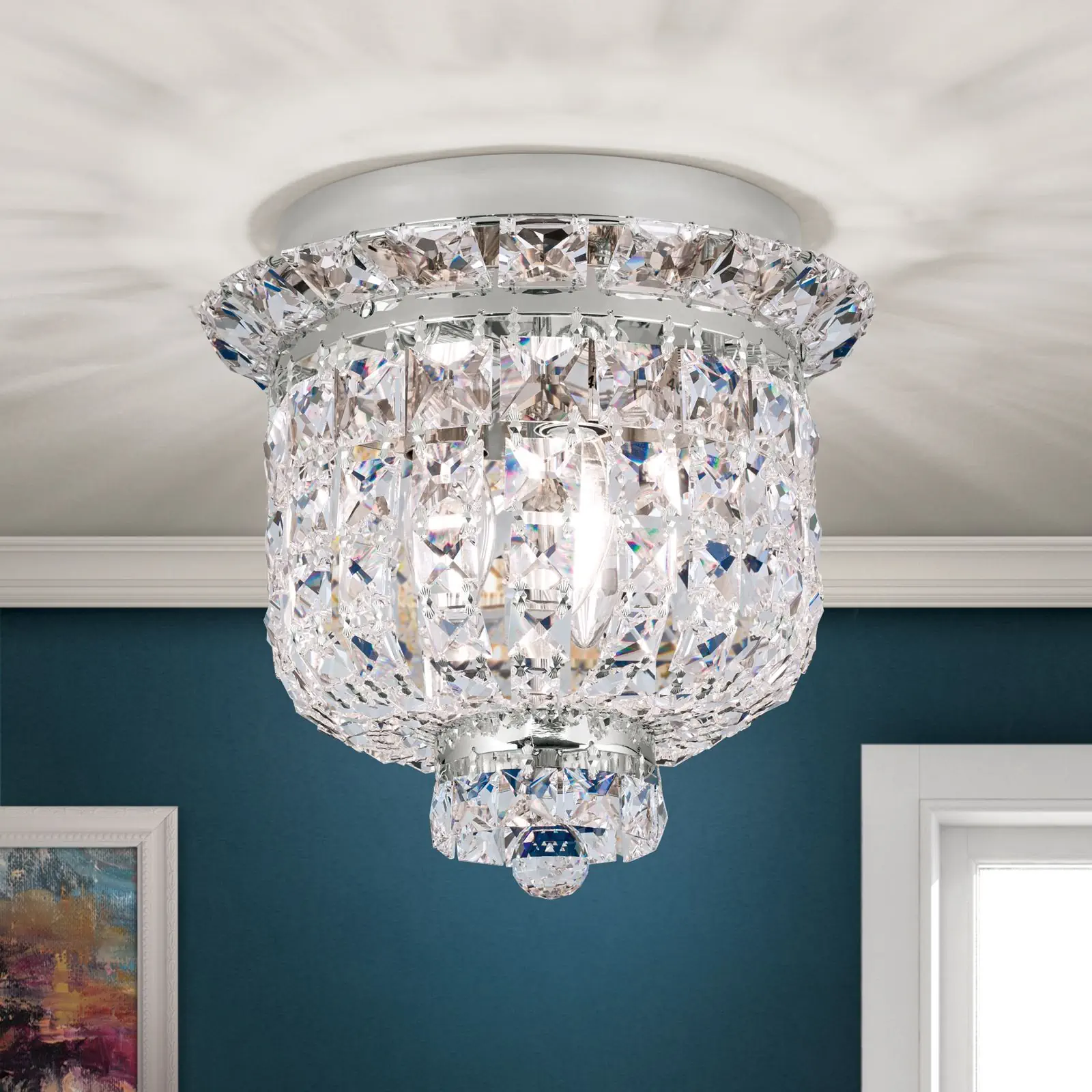 Plafonski luster AMBASSADOR, sa 3 izvora svetla, hrom, Ø 25 cm