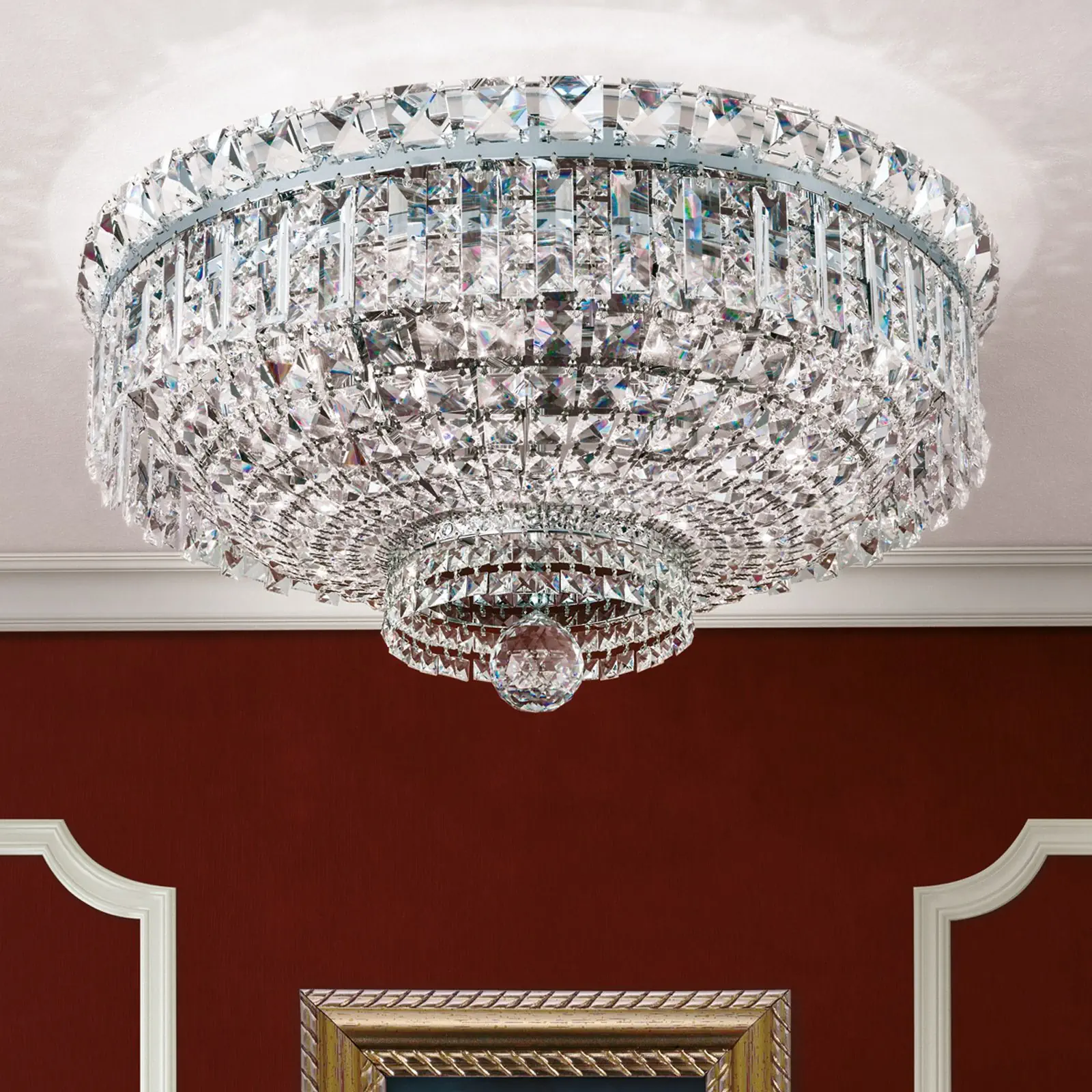 Plafonski luster AMBASSADOR, sa 9 izvora svetla, hrom, Ø 60 cm