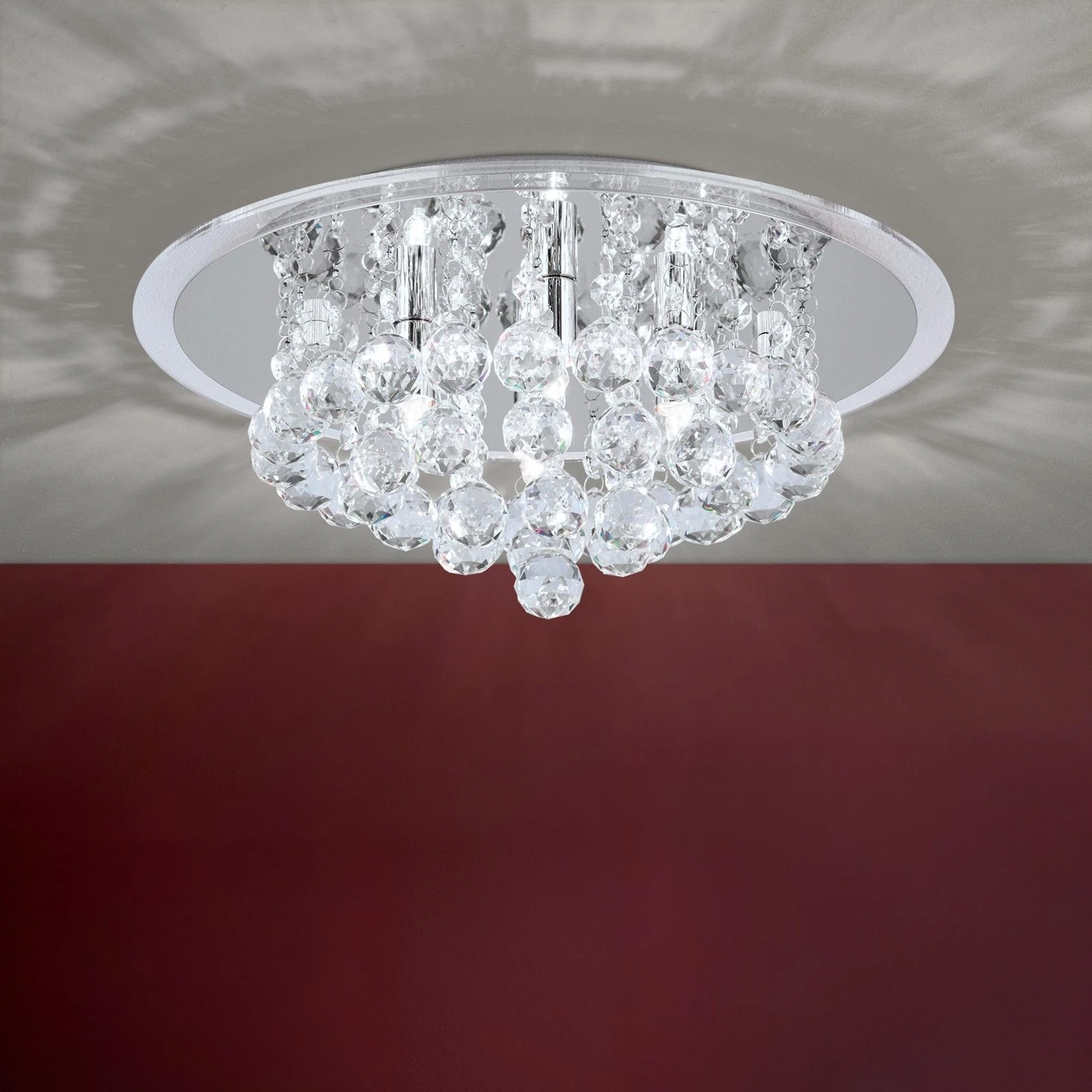 Plafonski luster GLORIA, hrom, Ø 38 cm