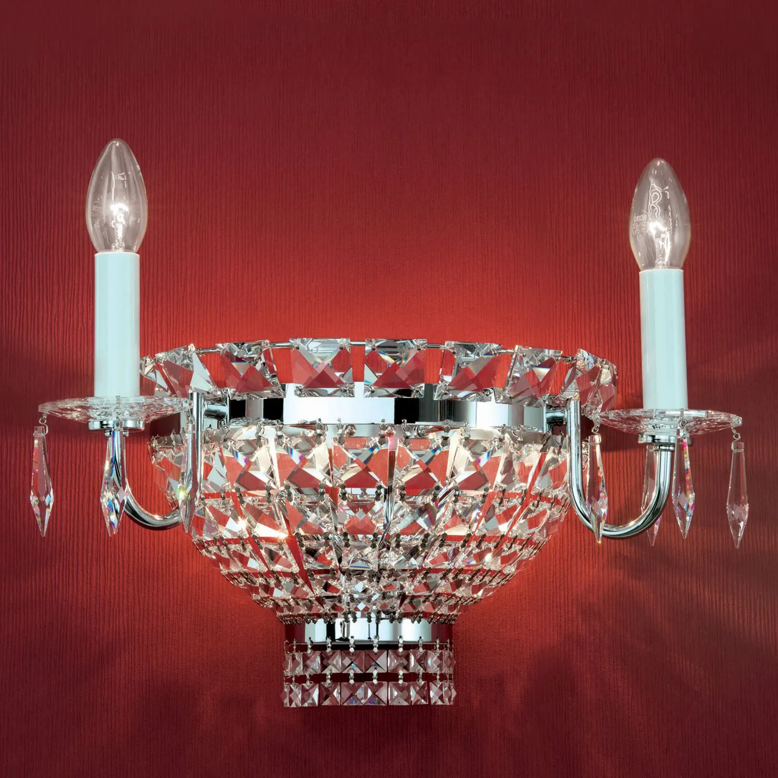 Zidna lampa AMBASSADOR, sa četiri izvora svetla, hromirana