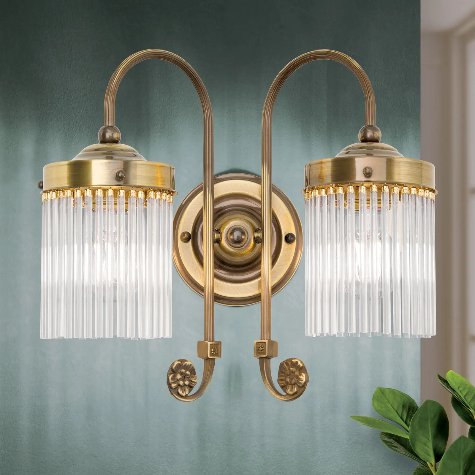 Zidna lampa STÄBCHENSERIE sa dva izvora svetla, patina