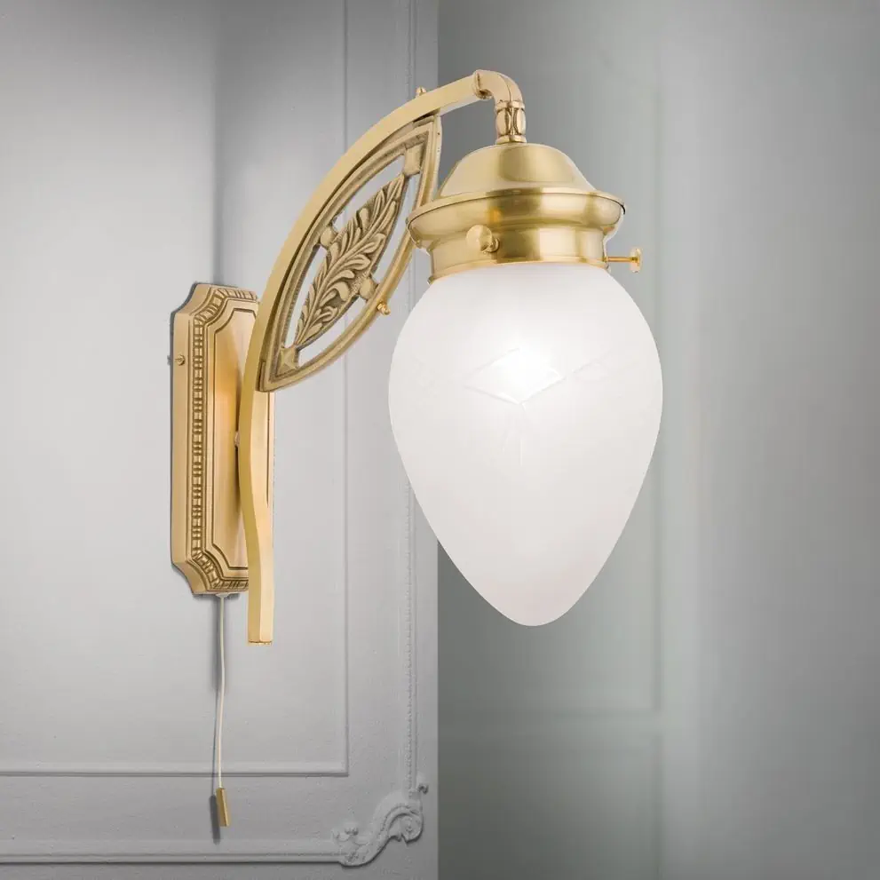 Zidna lampa BUDAPEST, sa jednim izvorom svetla, bronzana