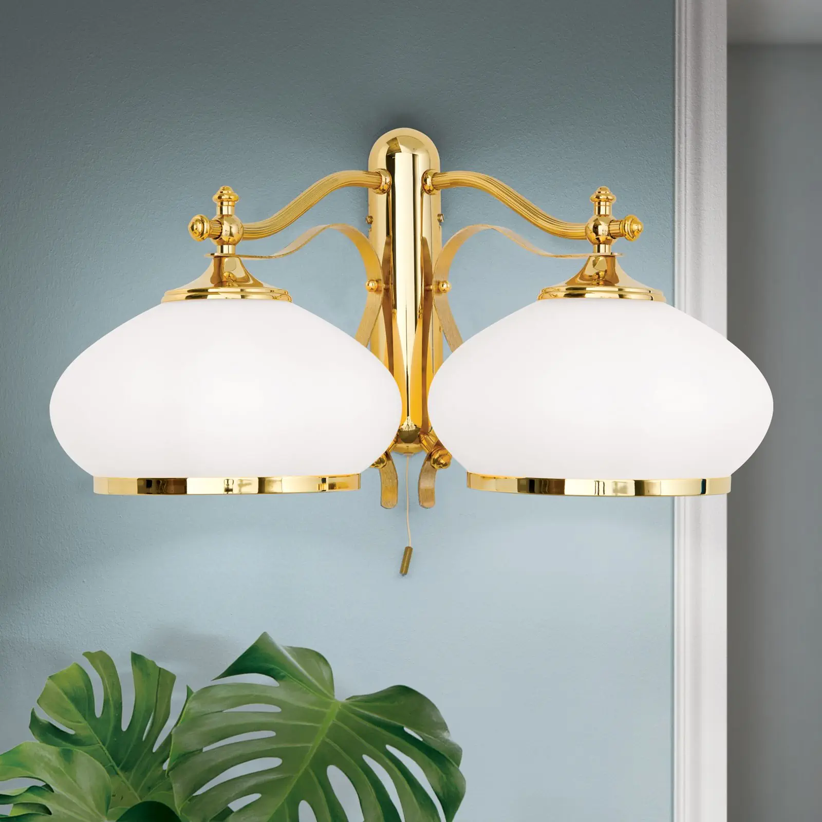 Zidna lampa EMPIRE, sa dva izvora svetla, pozlaćeno