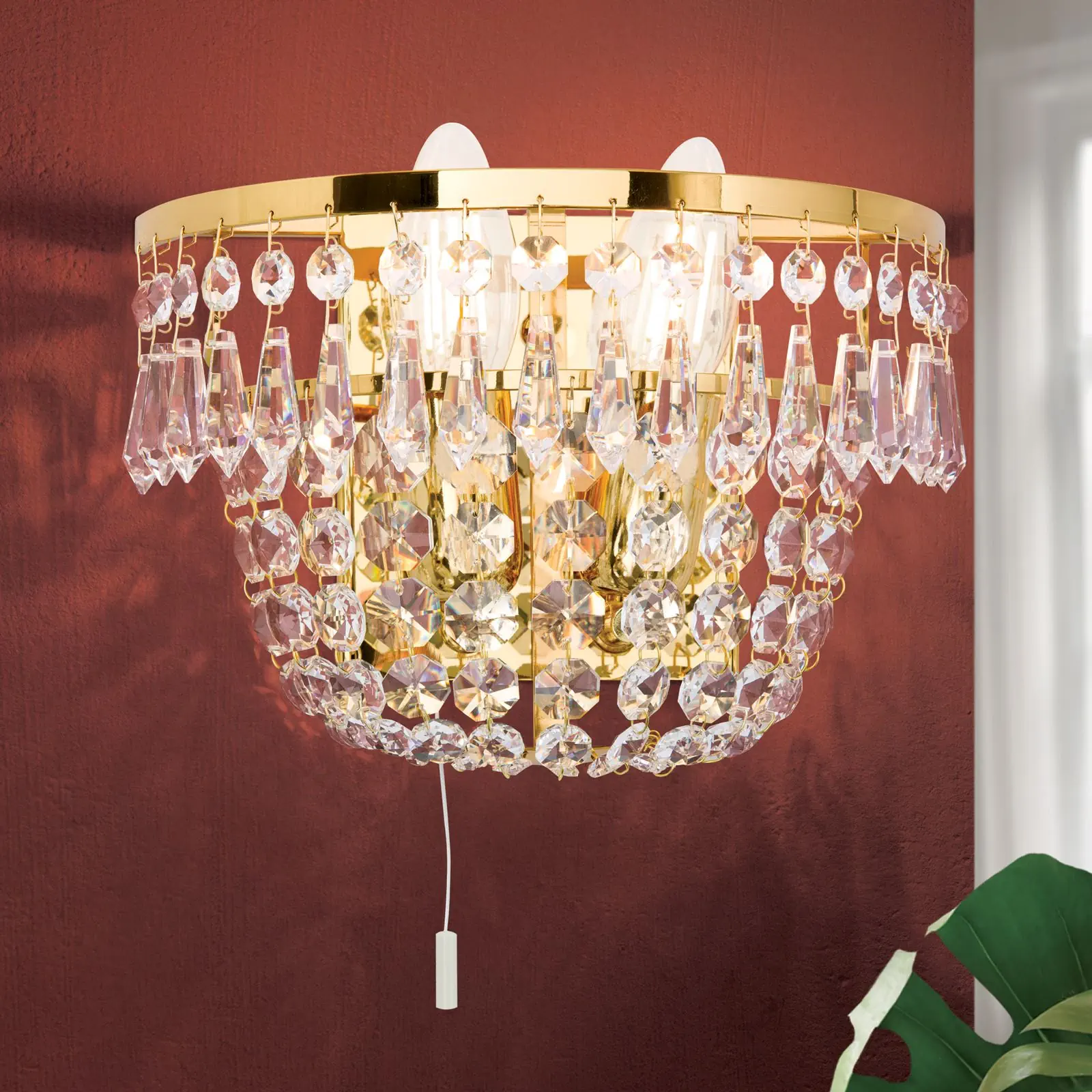 Zidna lampa SHERATON, 24-karatno pozlaćena