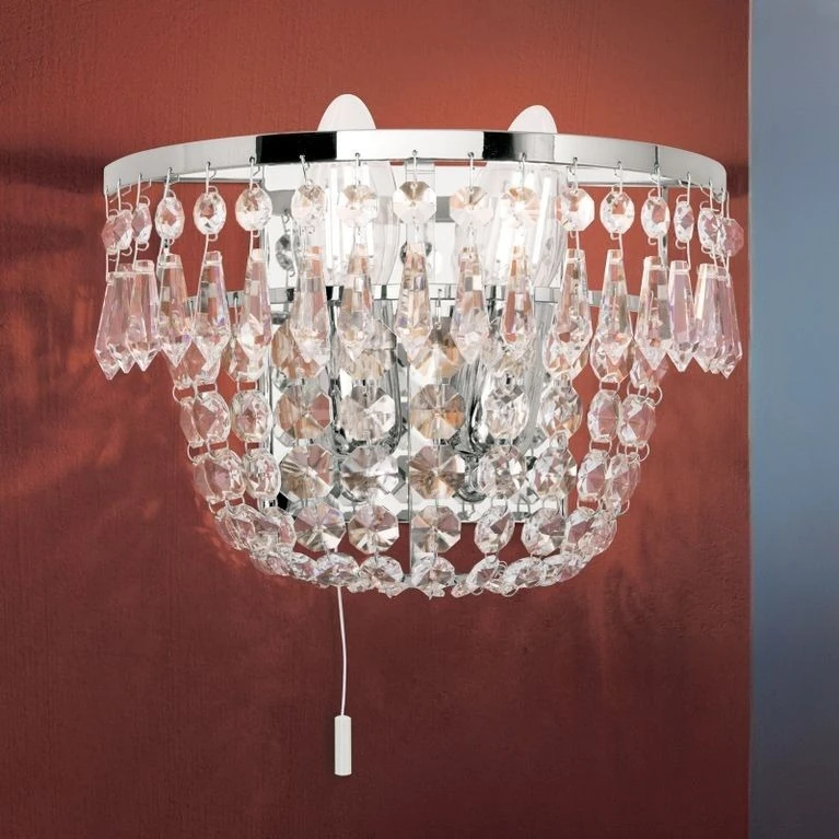 Zidna lampa SHERATON, 2 izvora svetla, hromirana