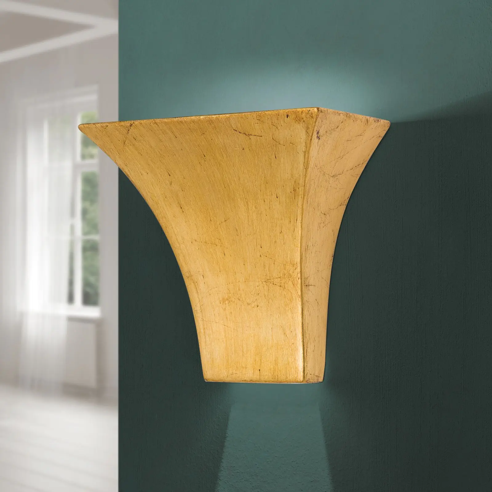 Zidna lampa BATON, sa jednim izvorom svetla, antik zlato