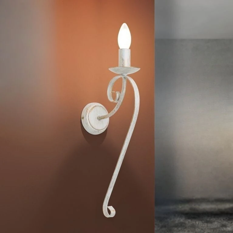 Zidna lampa TORCIA, sa jednim izvorom svetla, slonovača/zlato