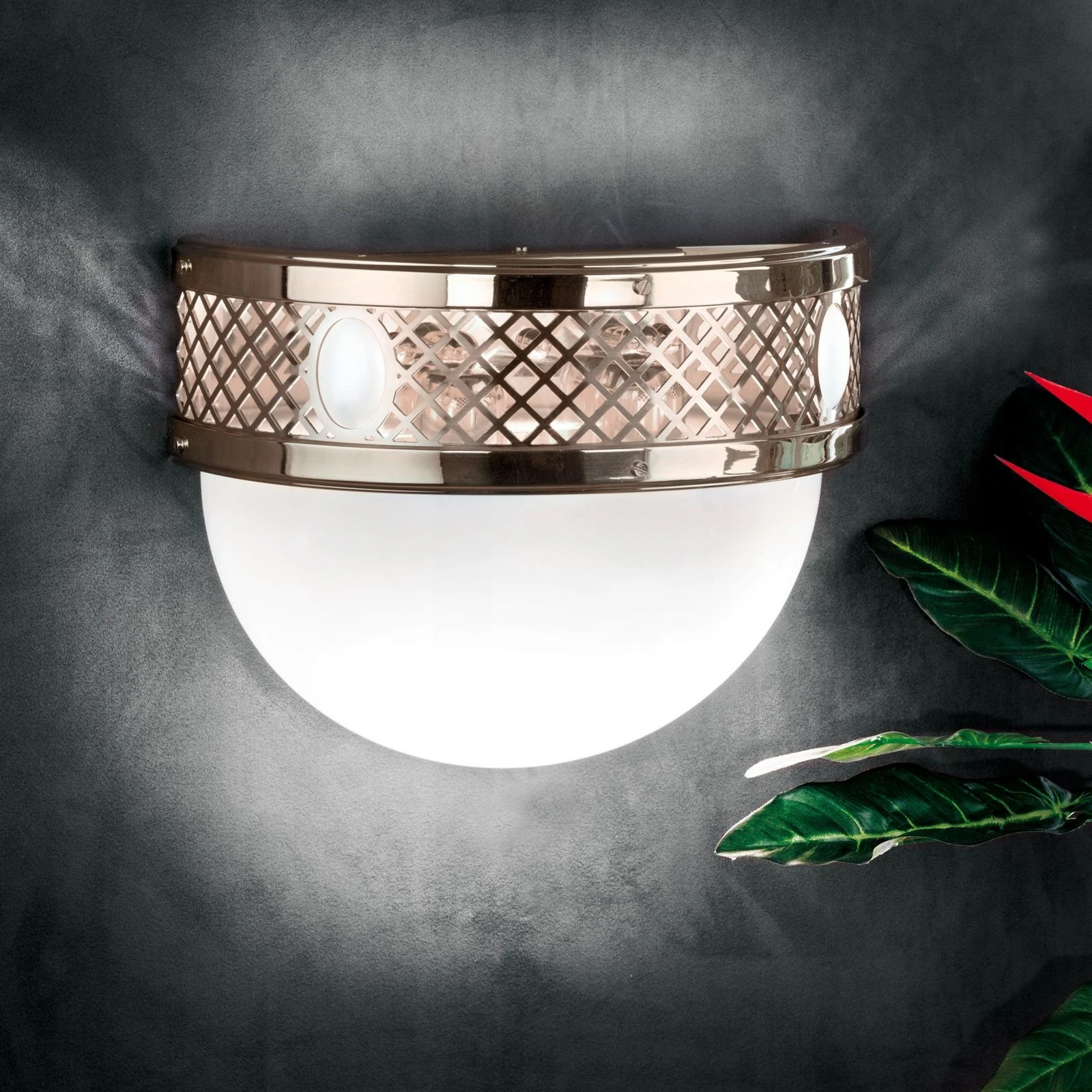 Zidna lampa ALT WIEN, 2 izvora svetla, antik mesing