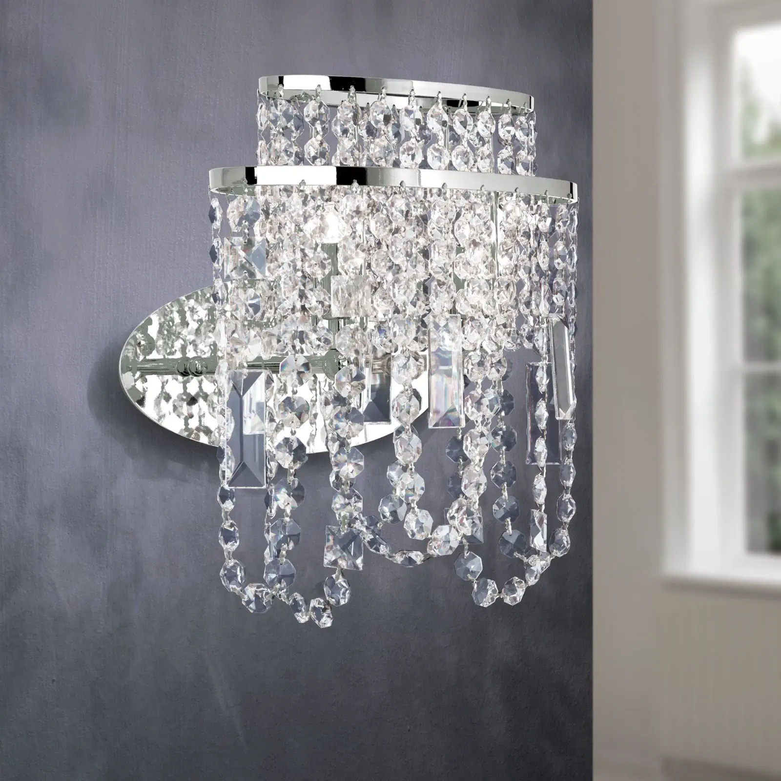 Zidna lampa KRISTALLDESIGN, hromirana