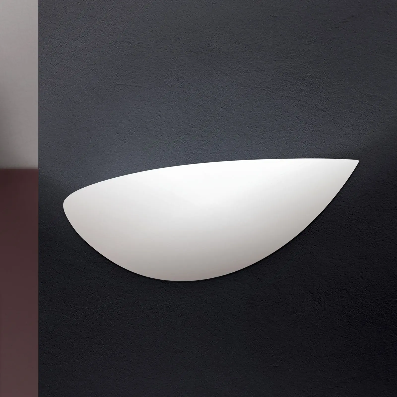 LED zidna lampa GYPSUM, bela