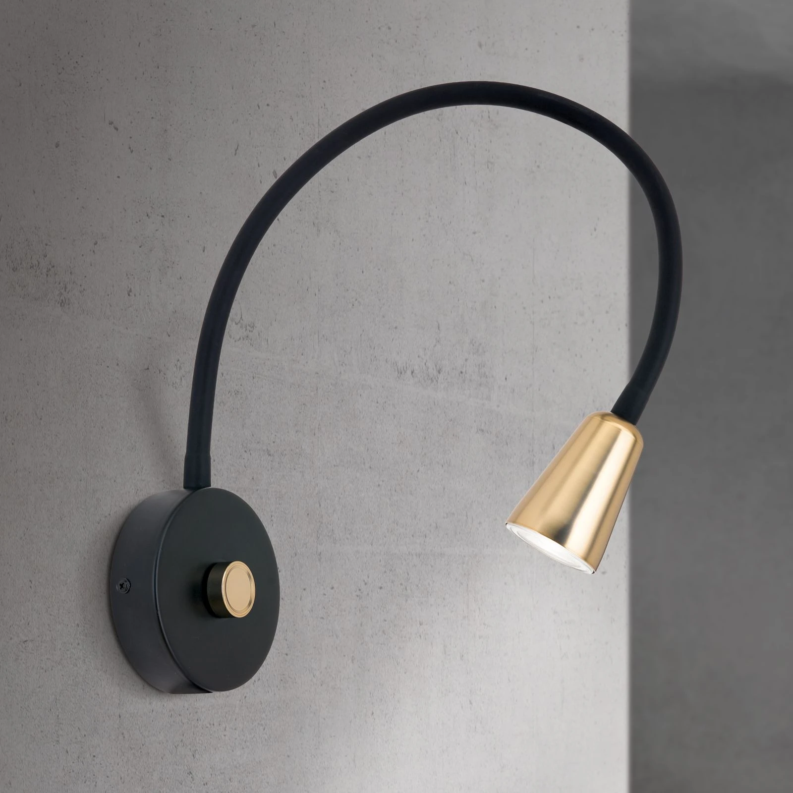 Zidna lampa DOTTY, crna / mat mesing