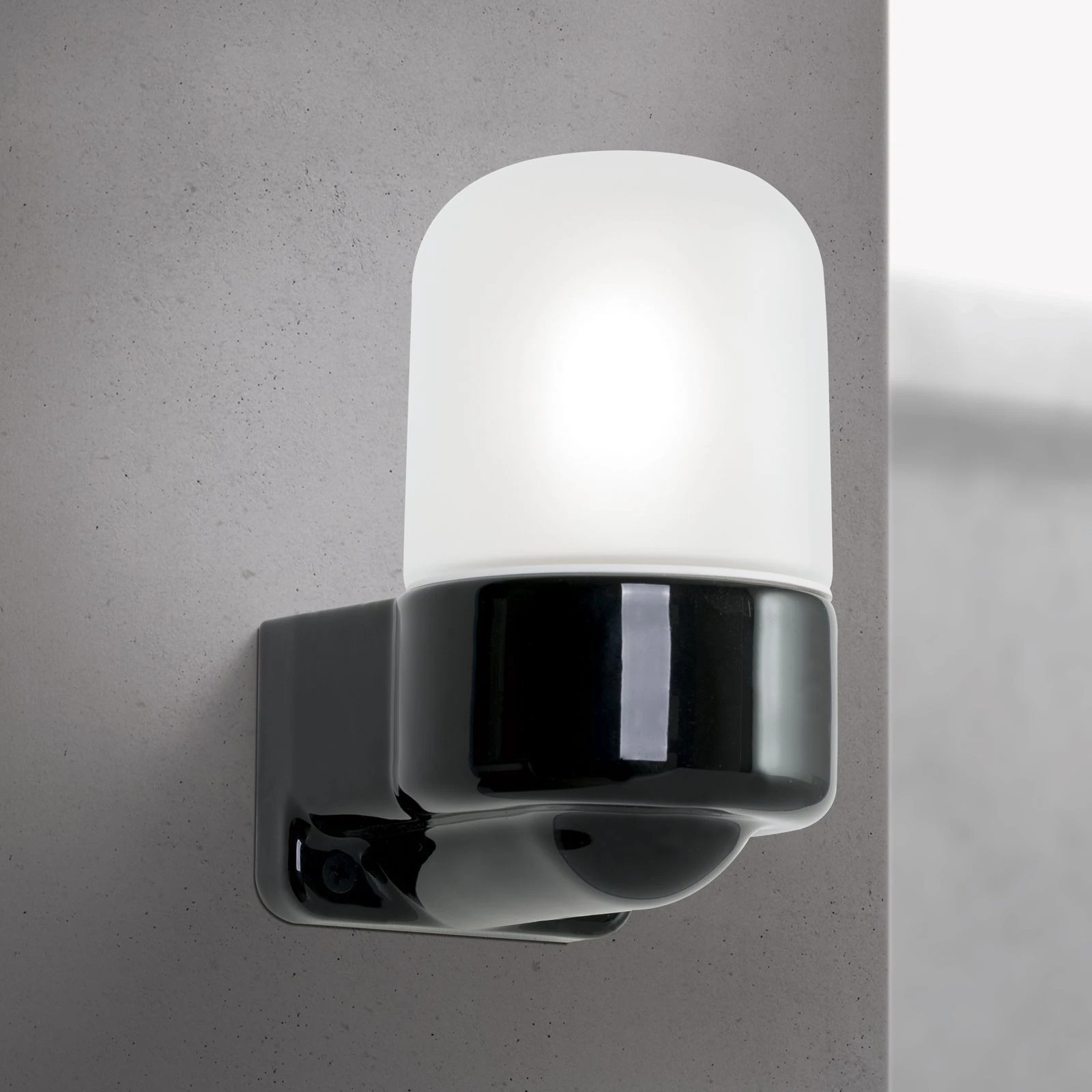 Zidna lampa OSTIA, keramika, crna