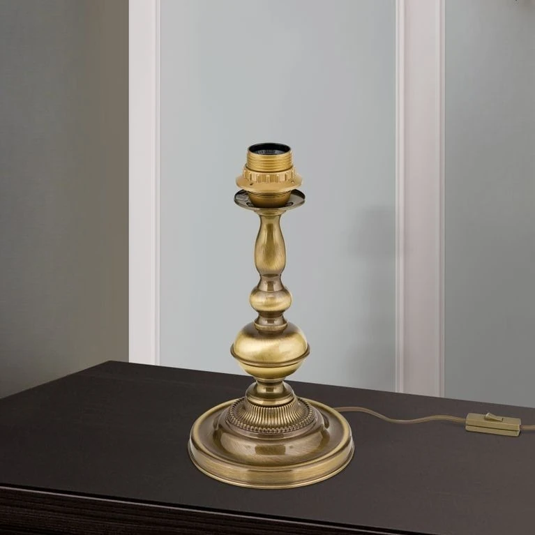 Postolje za stonu lampu FLÄMISCH, patina, bez abažura, visina 30 cm