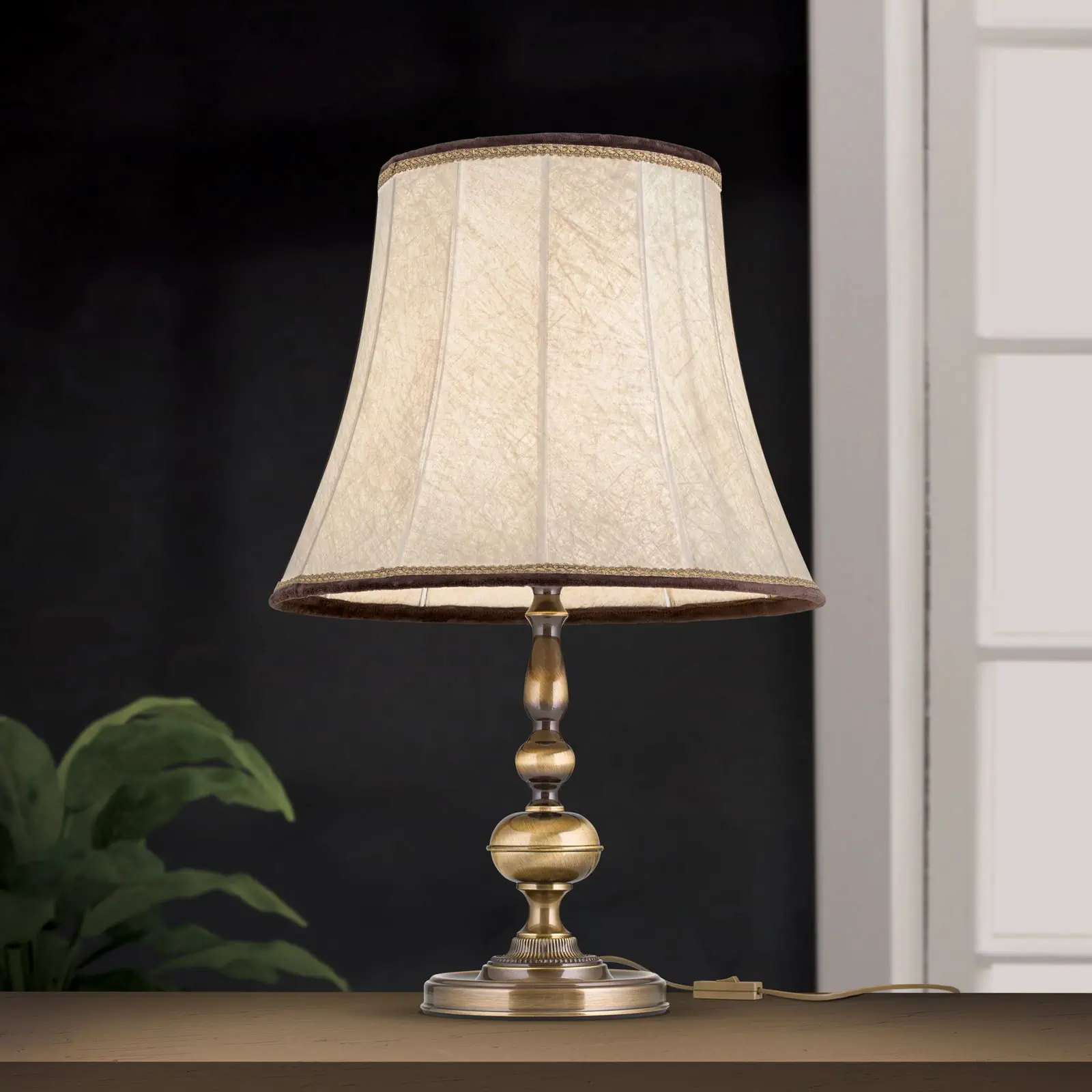 Stona lampa FLÄMISCH, patina, Ø 40 cm