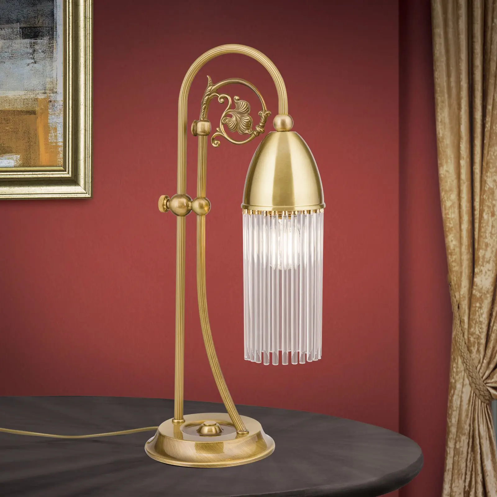 Stona lampa STÄBCHENSERIE, bronzana završna obrada