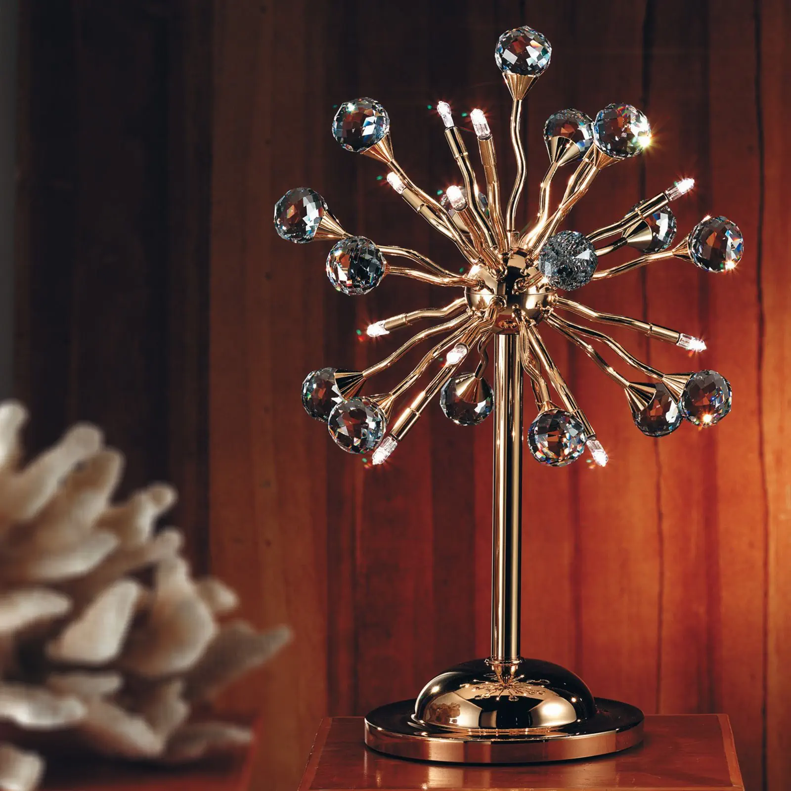 Stona lampa GALAXY, 12 izvora svetla, zlatna