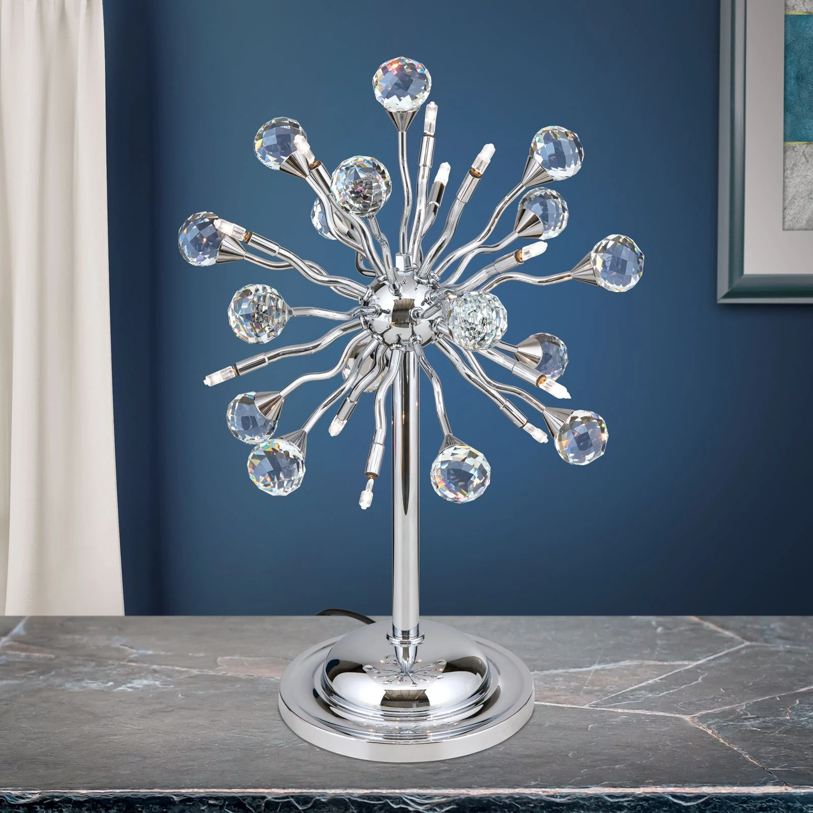 Stona lampa GALAXY, 12 izvora svetla, Hrom