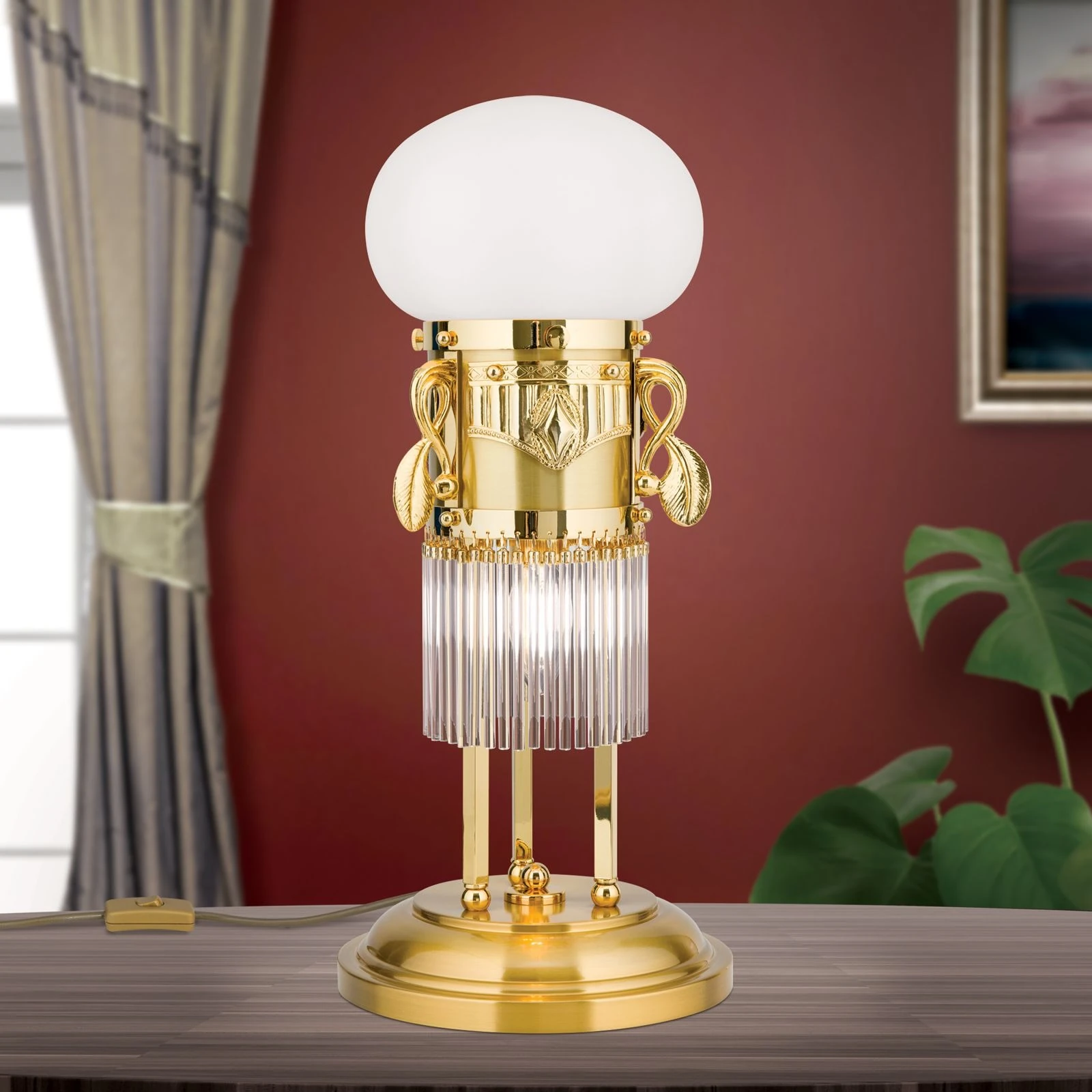 Stona lampa ADELE, 24-karatno pozlaćena