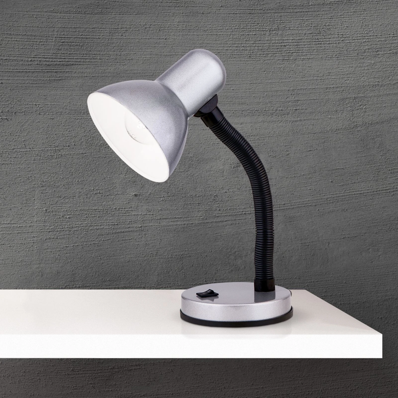 Stona lampa NEMO, srebro