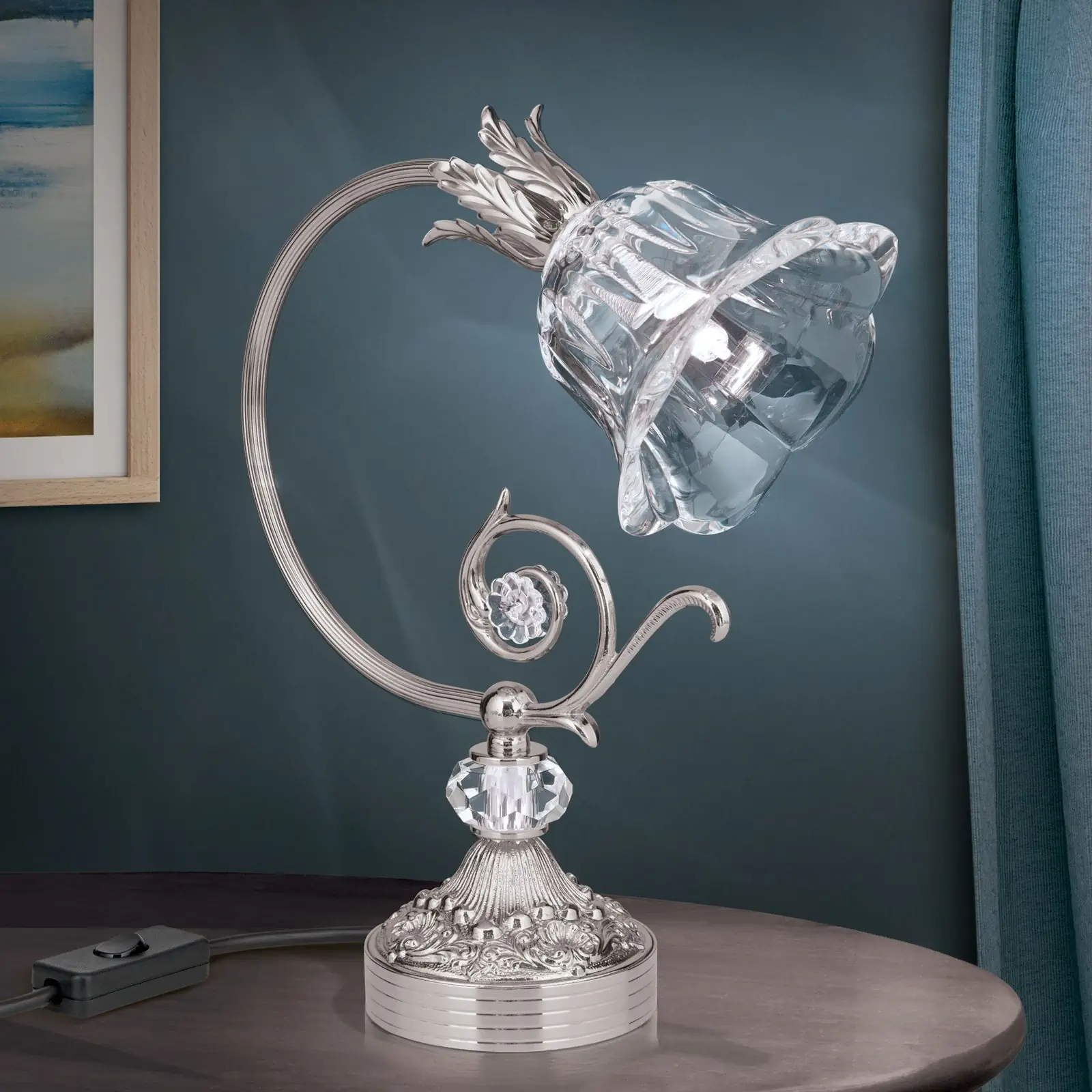 Stona lampa LA BOHEME, antik srebro