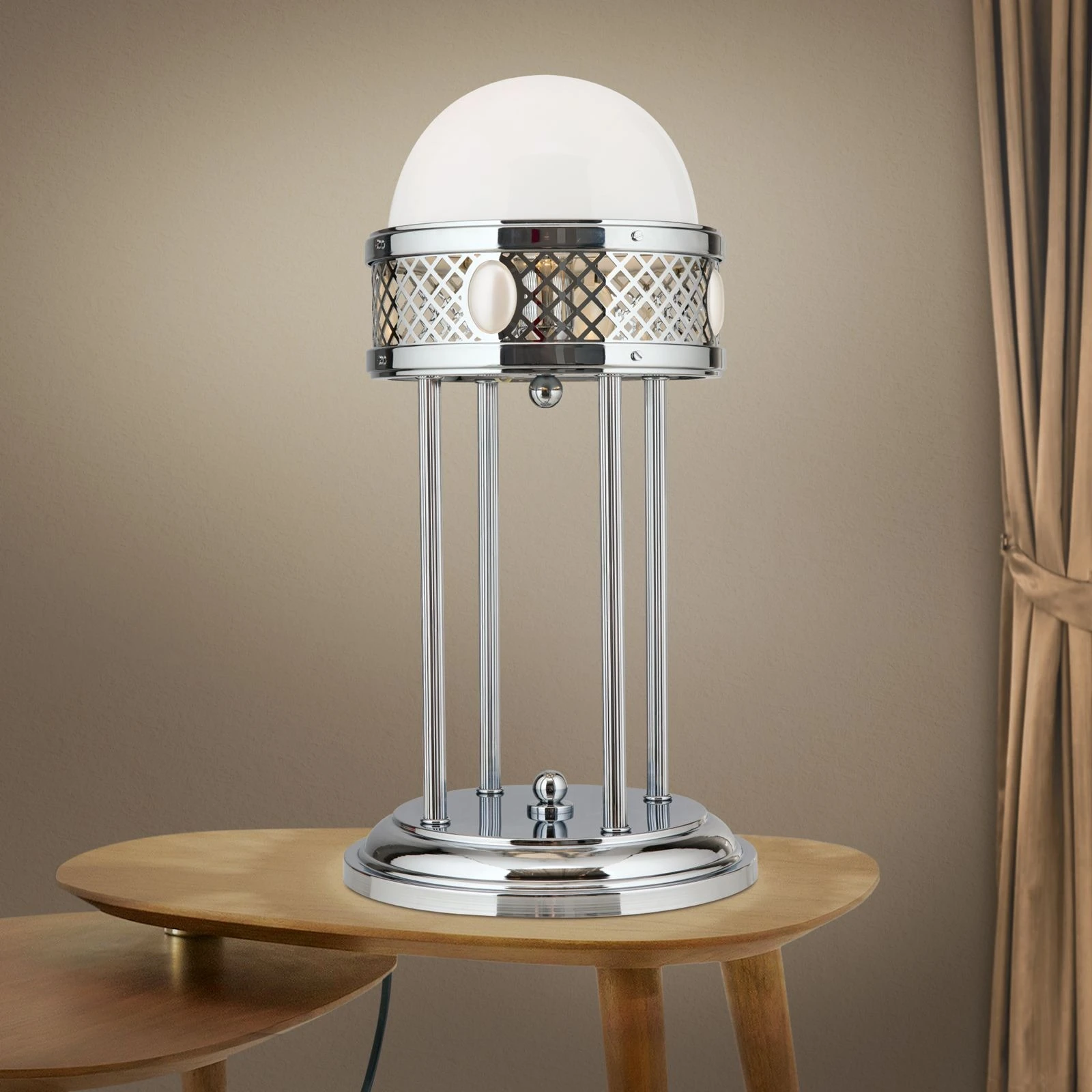 Stona lampa ALT WIEN, Nikl, visina 56 cm