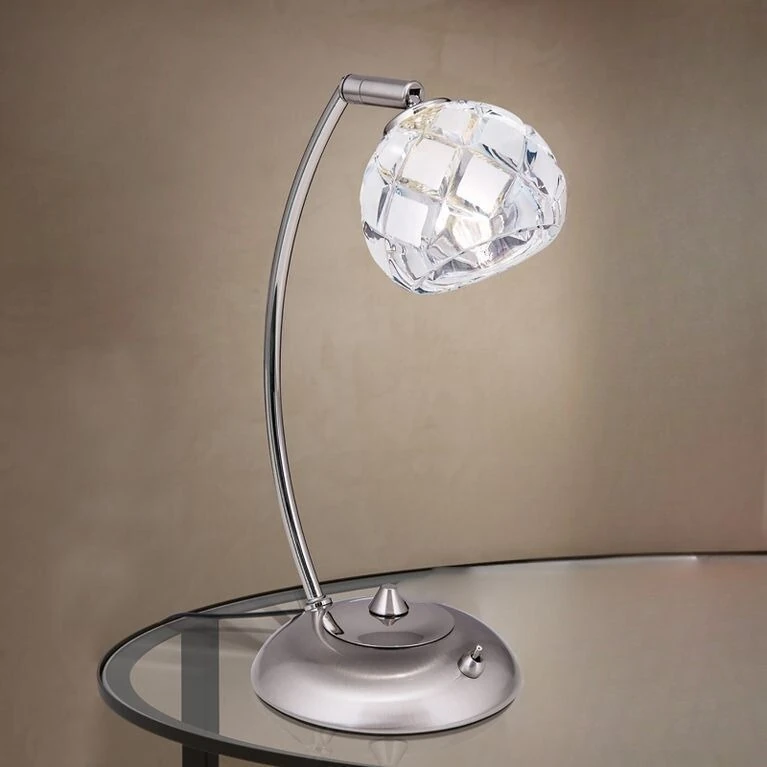 Stona lampa MADERNO, saten hrom