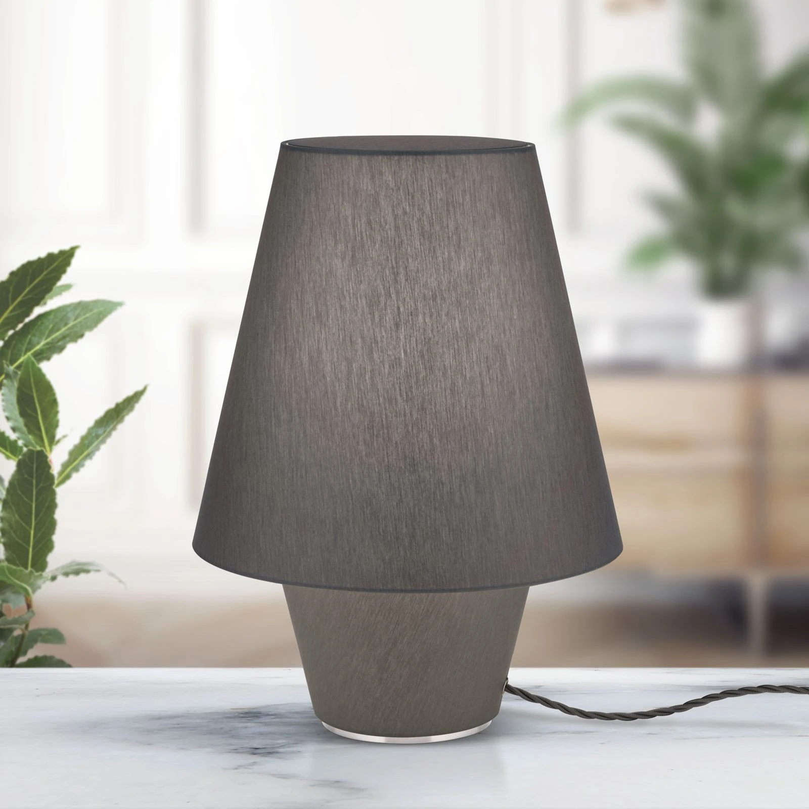 Stona lampa TWINS, mala, siva