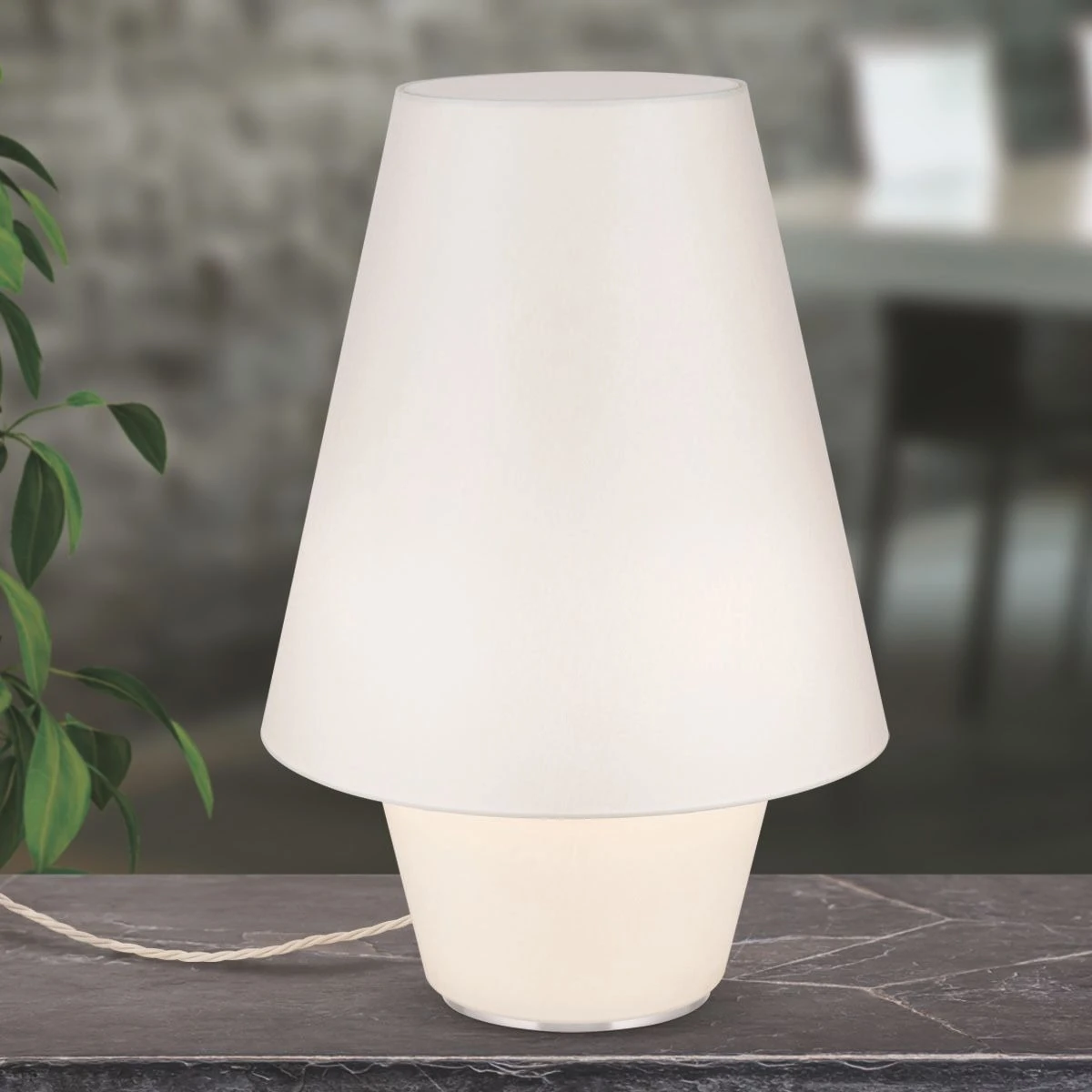 Stona lampa TWINS, velika, krem