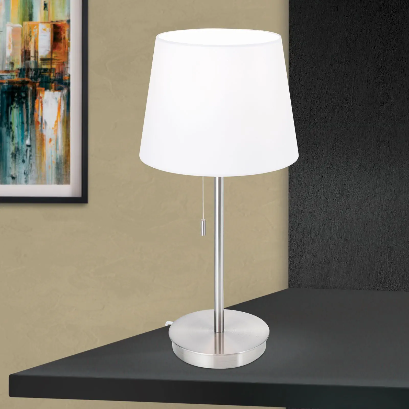 Stona lampa LUDWIG, satinisana