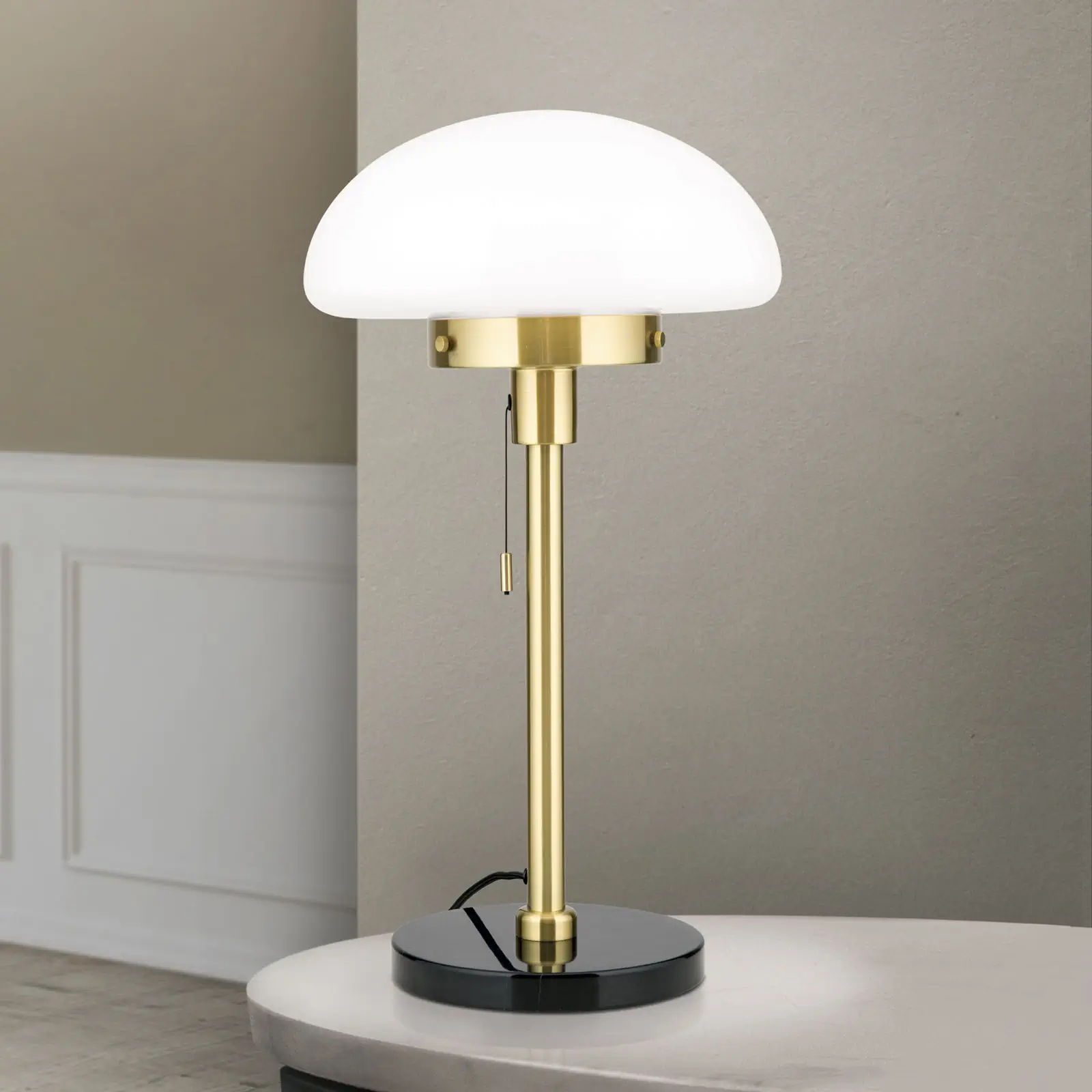 Stona lampa SPARTA, mesing/crna, visina 55 cm